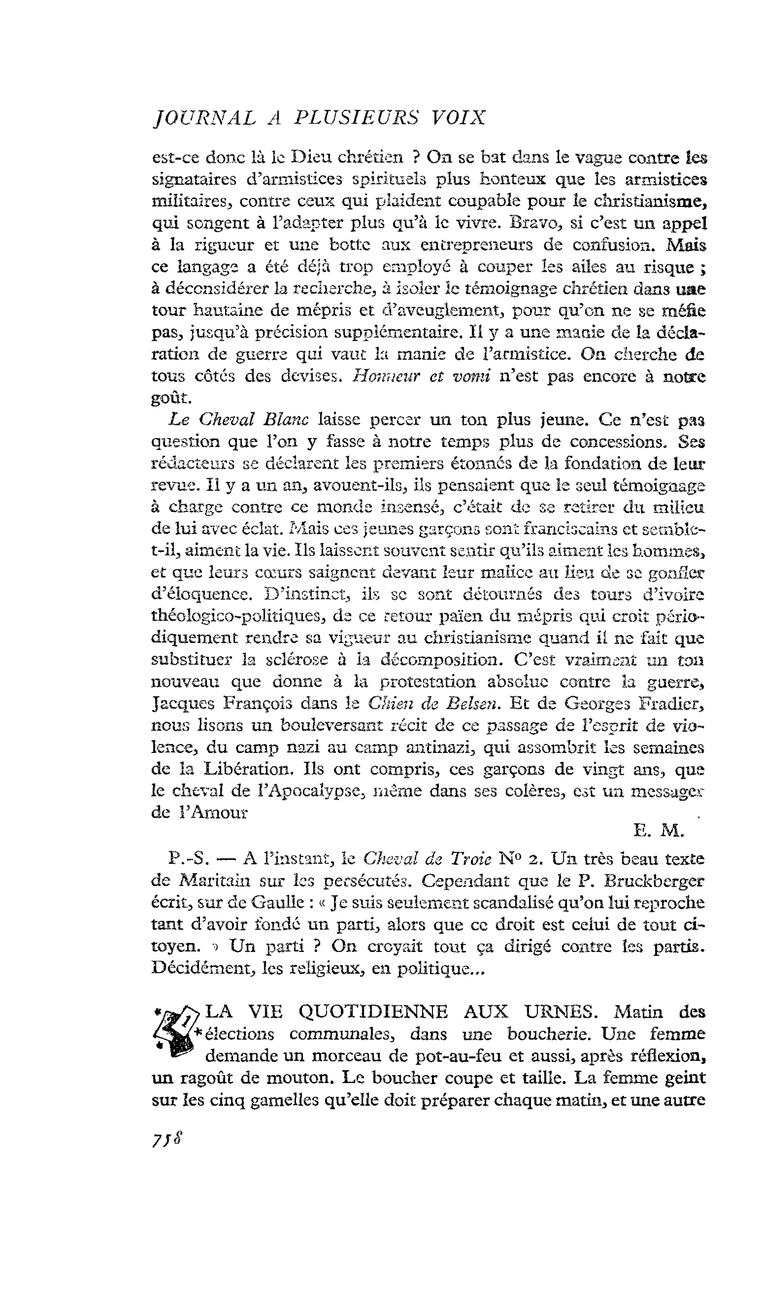 LA VIE QUOTIDIENNE AUX URNES
