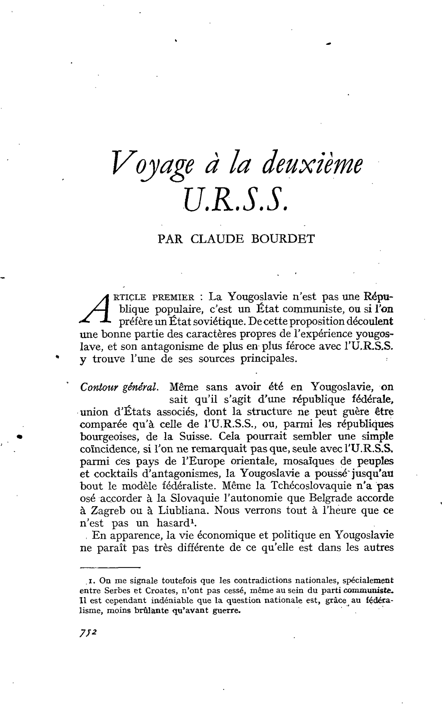 Voyage à la deuxième U.R.S.S.