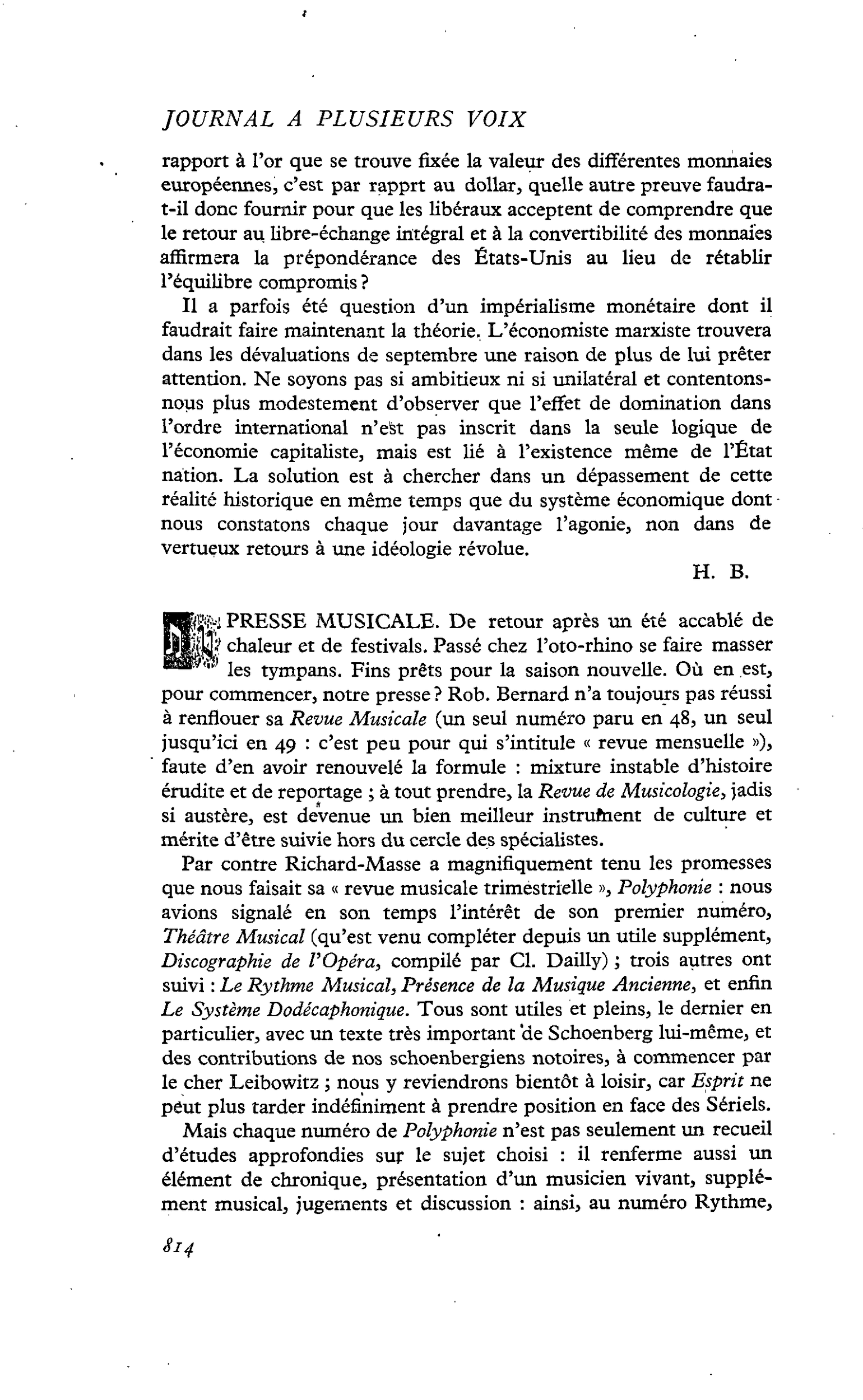 PRESSE MUSICALE