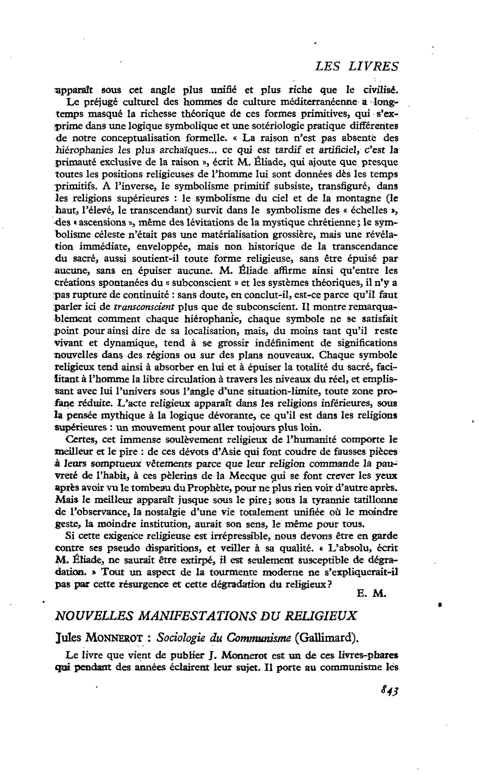 Jules Monnerot : Sociologie du Communisme