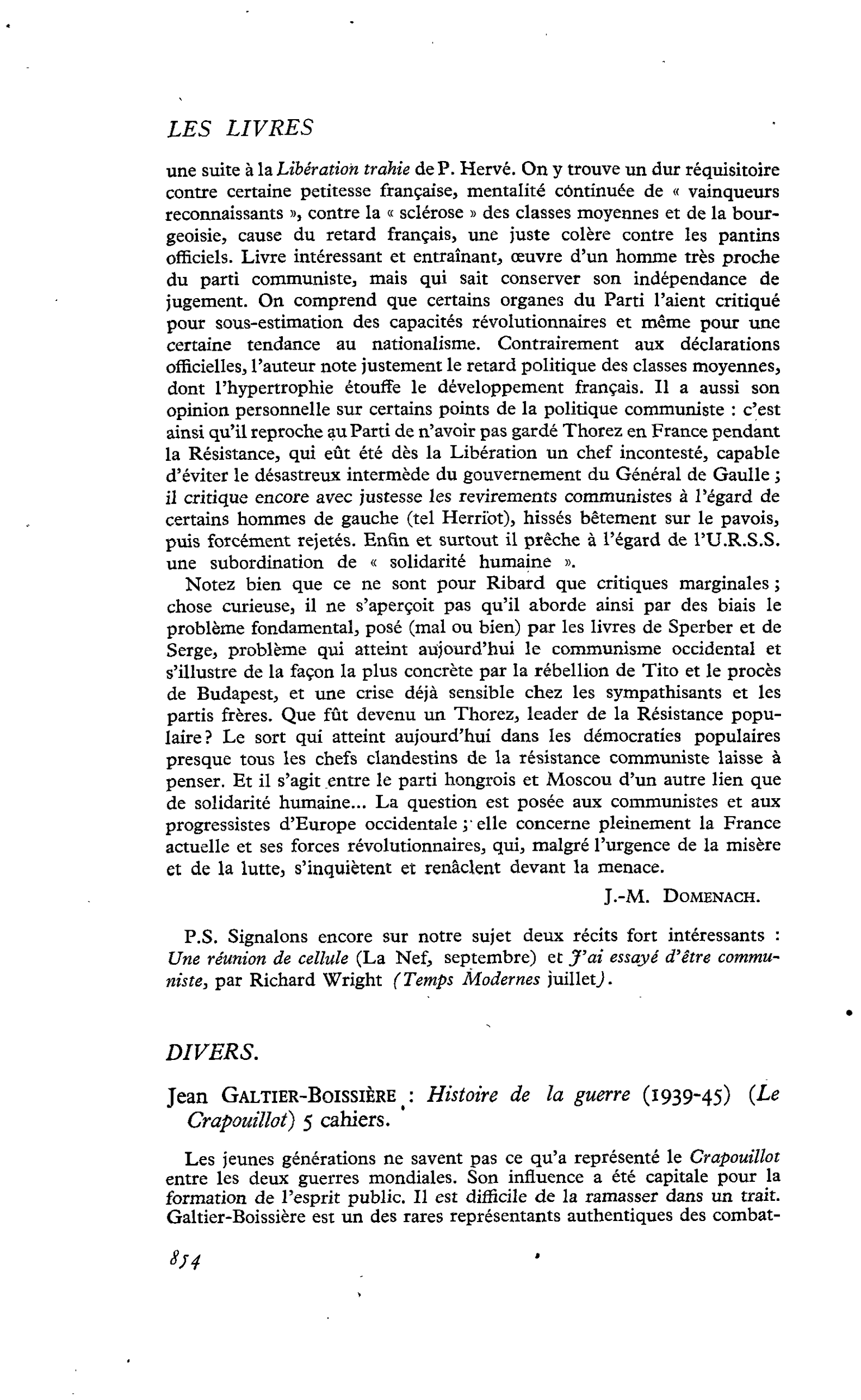 Jean Galtier-Boissière : Histoire de la guerre (1939-45)