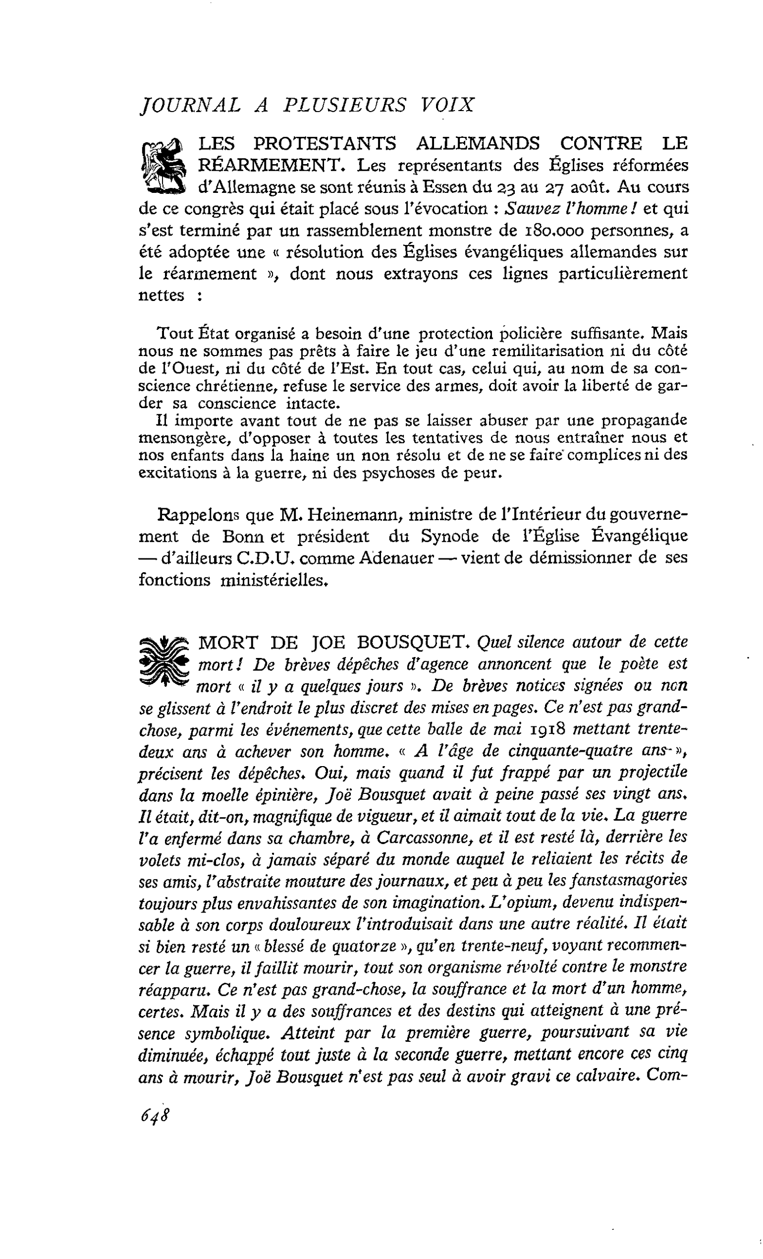 MORT DE JOE BOUSQUET