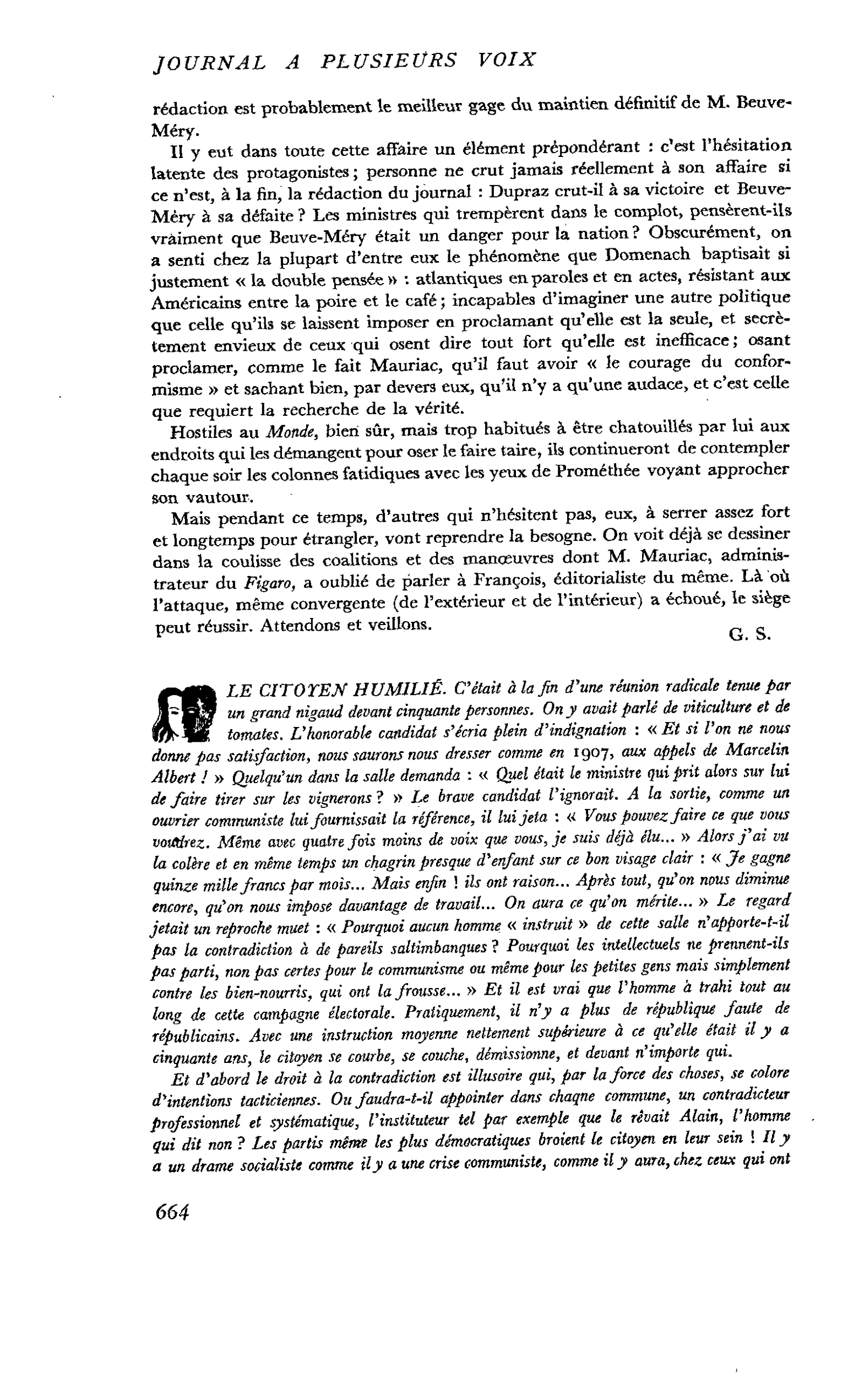 LE CITOYEN HUMILIÉ