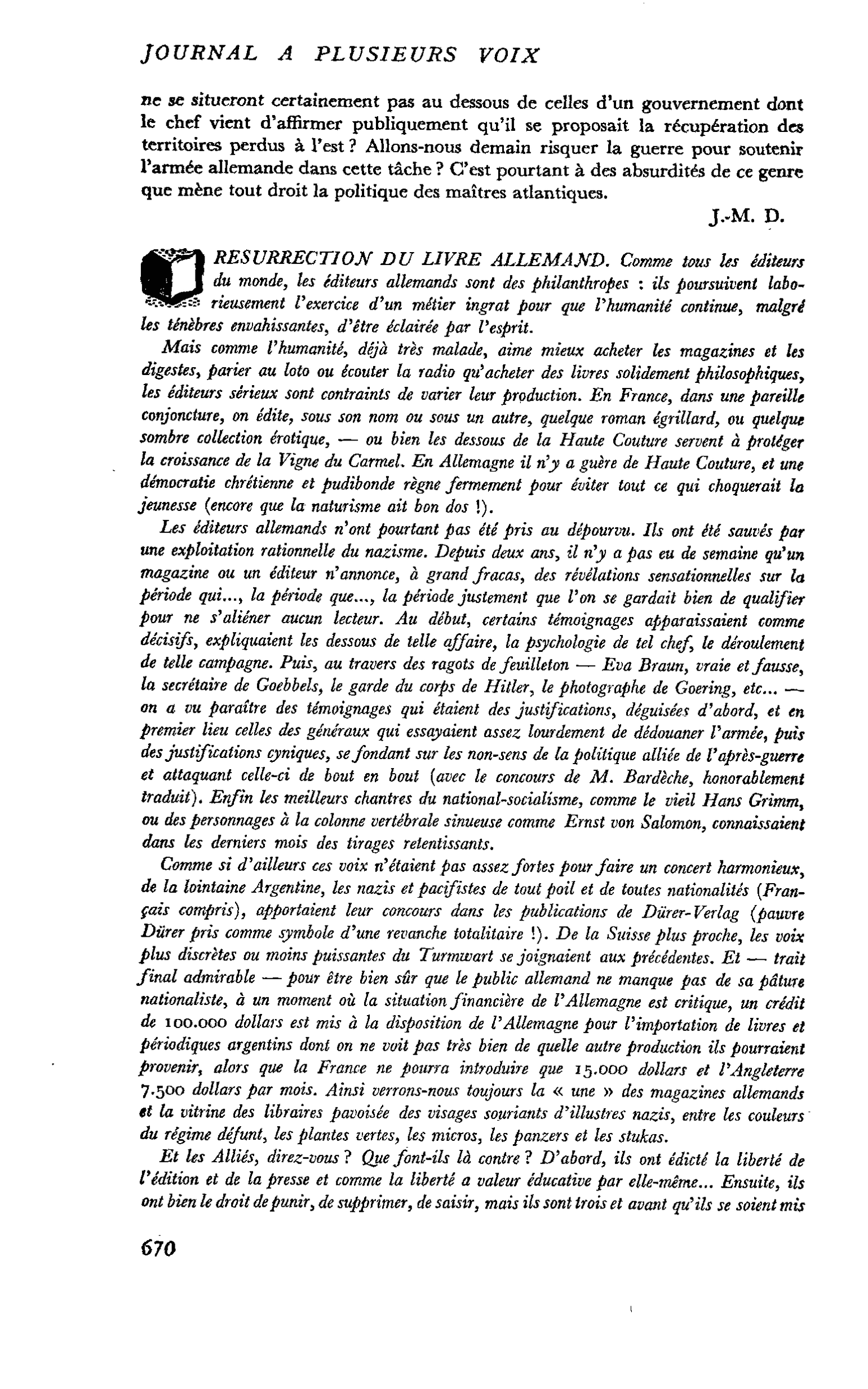 RESURRECTION DU LIVRE ALLEMAND