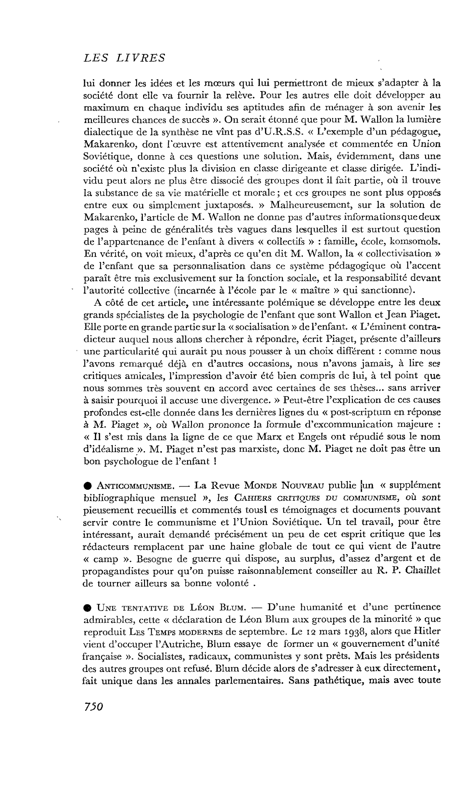 Une tentative de Léon Blum