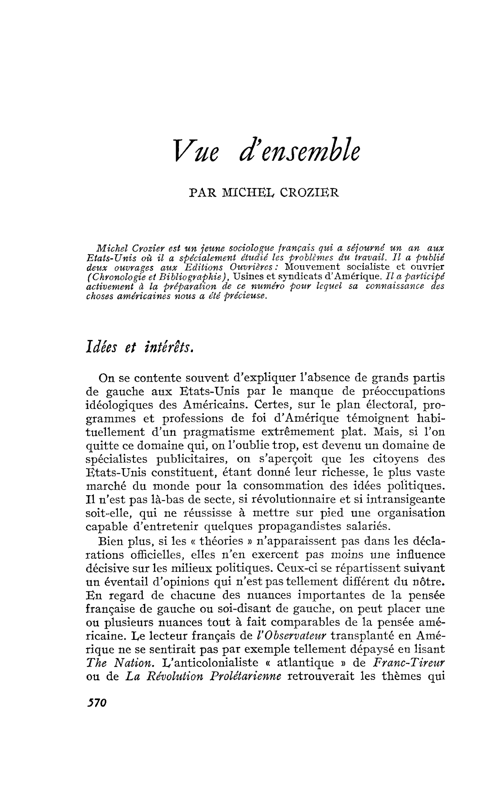 Vue d’ensemble