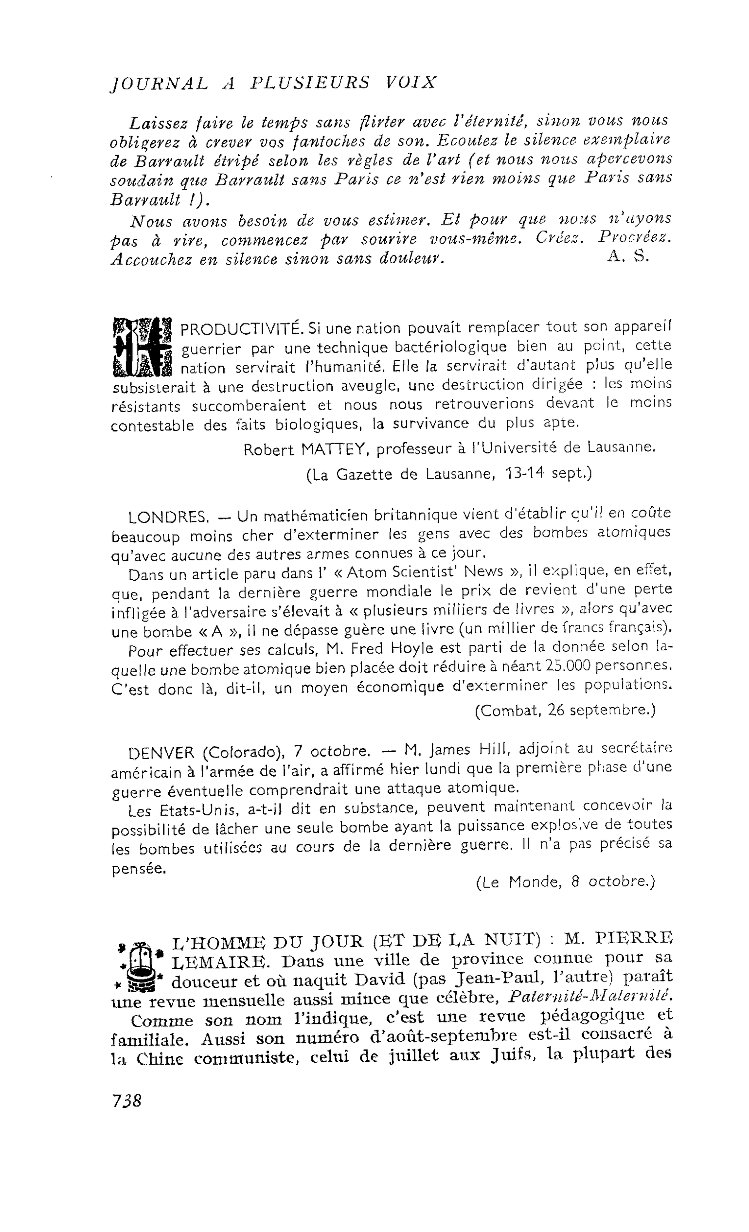 PRODUCTIVITÉ