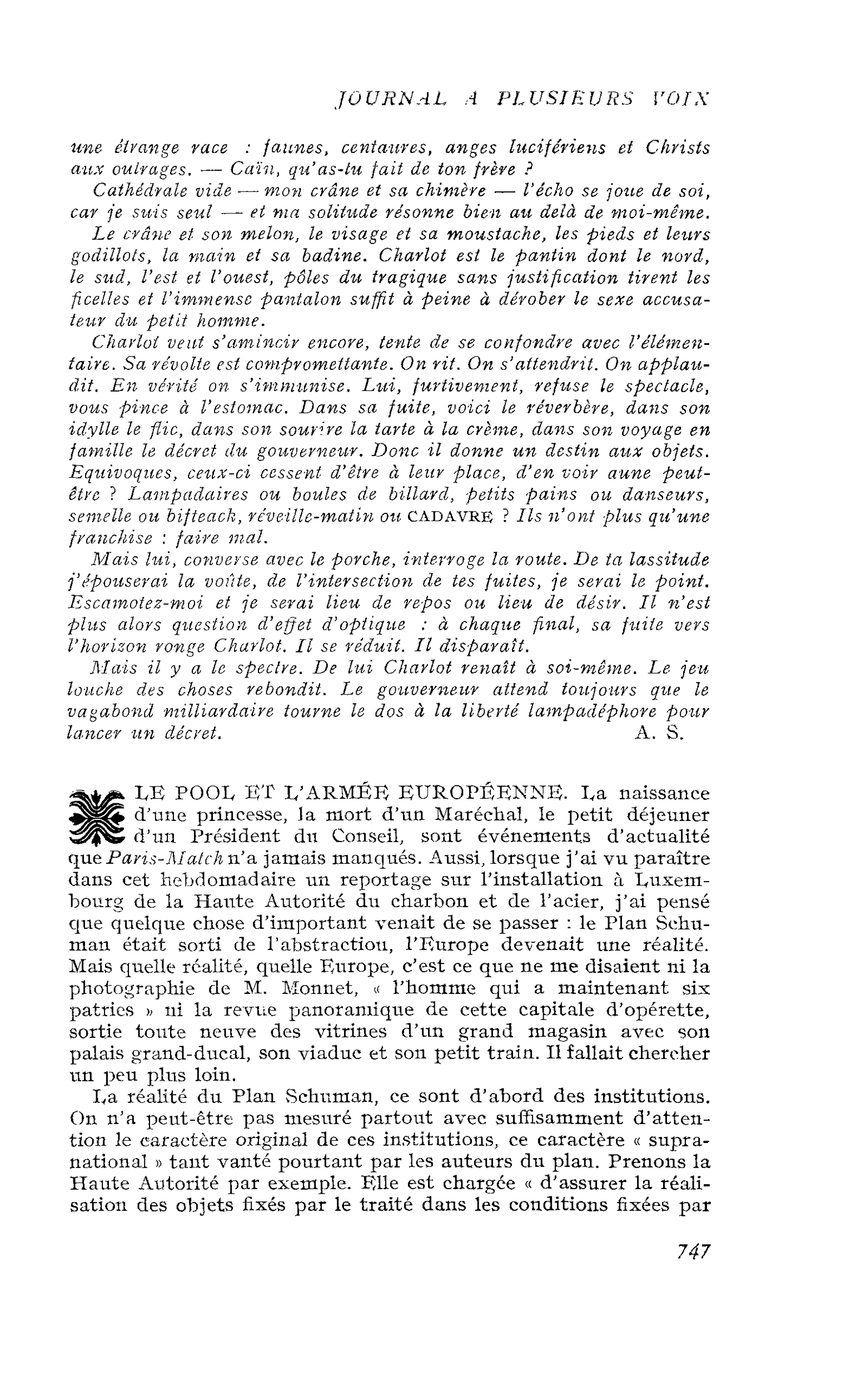 LE POOL ET L’ARMÉE EUROPÉENNE