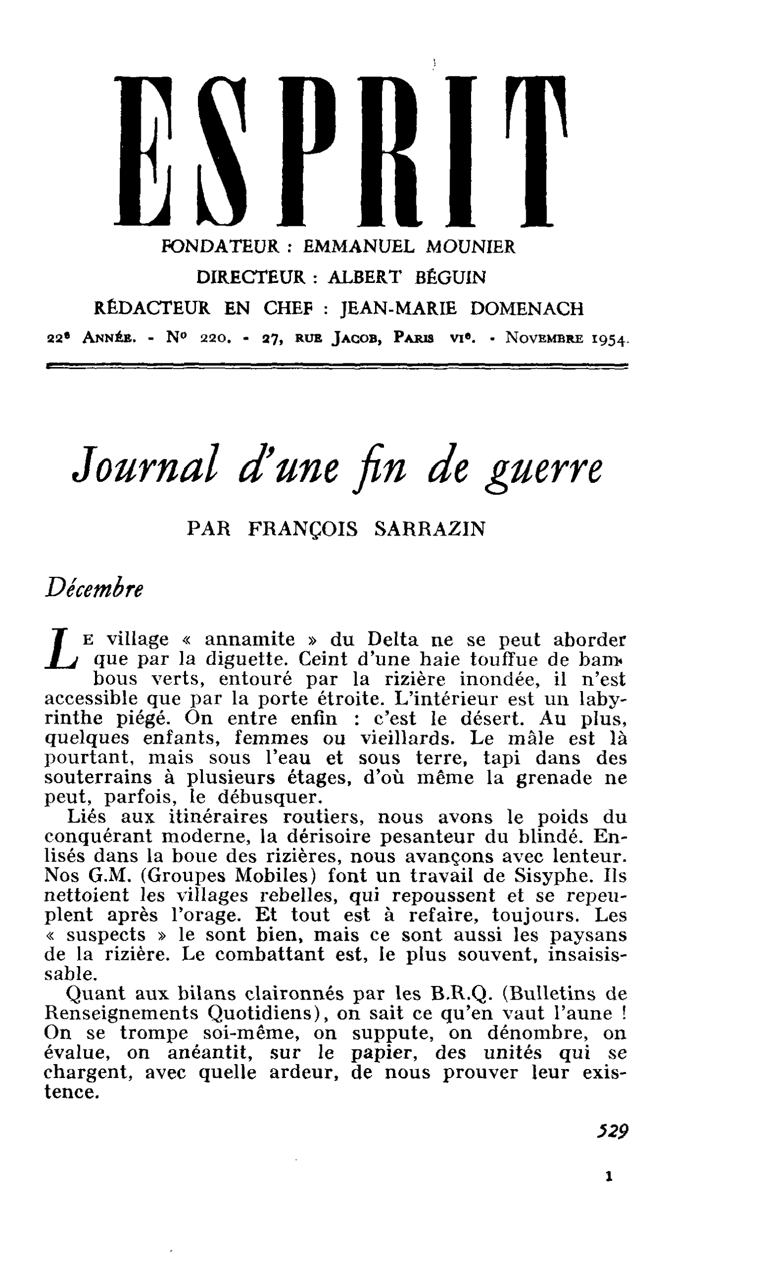 Journal d’une fin de guerre