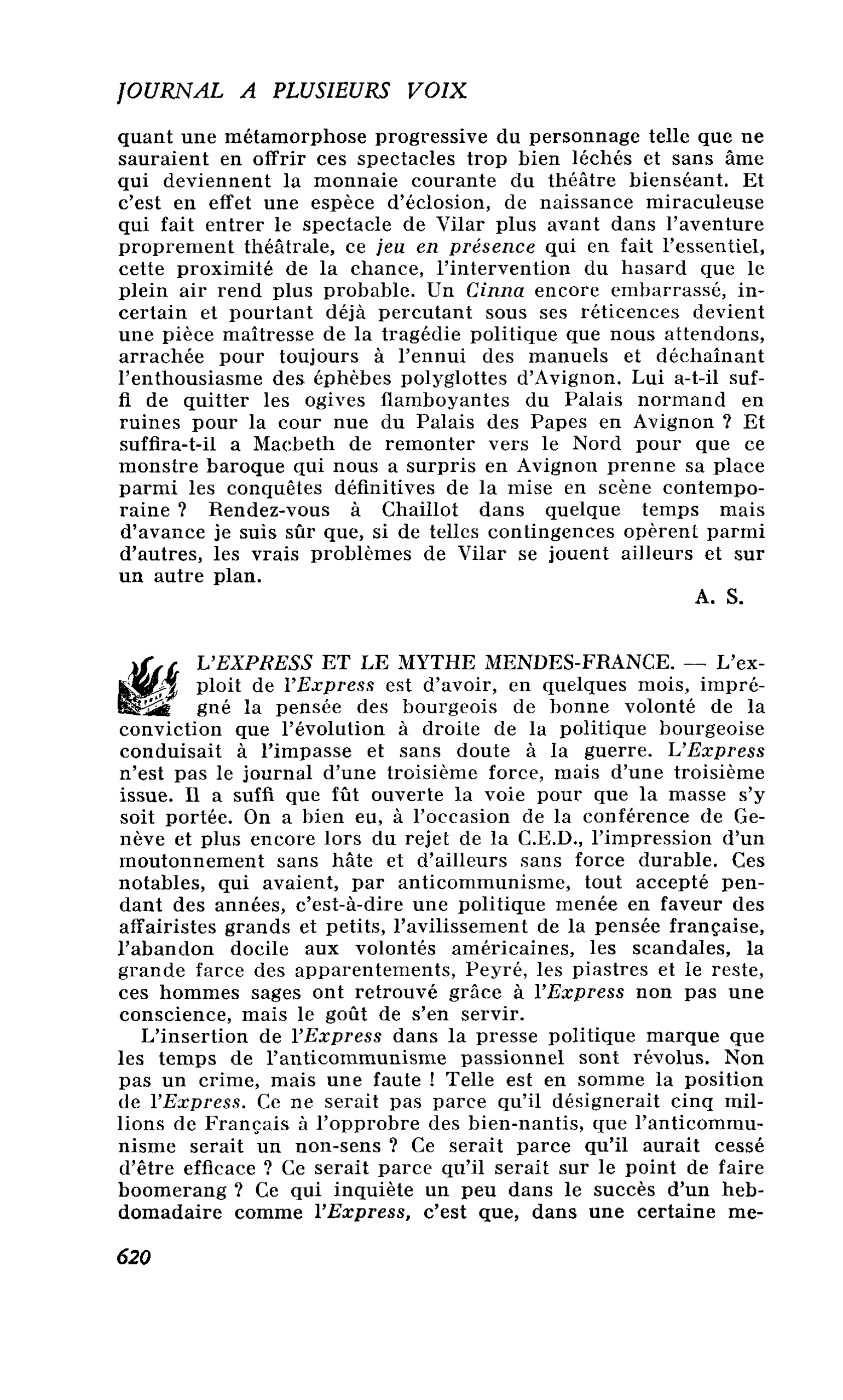 L’EXPRESS ET LE MYTHE MENDES-FRANCE