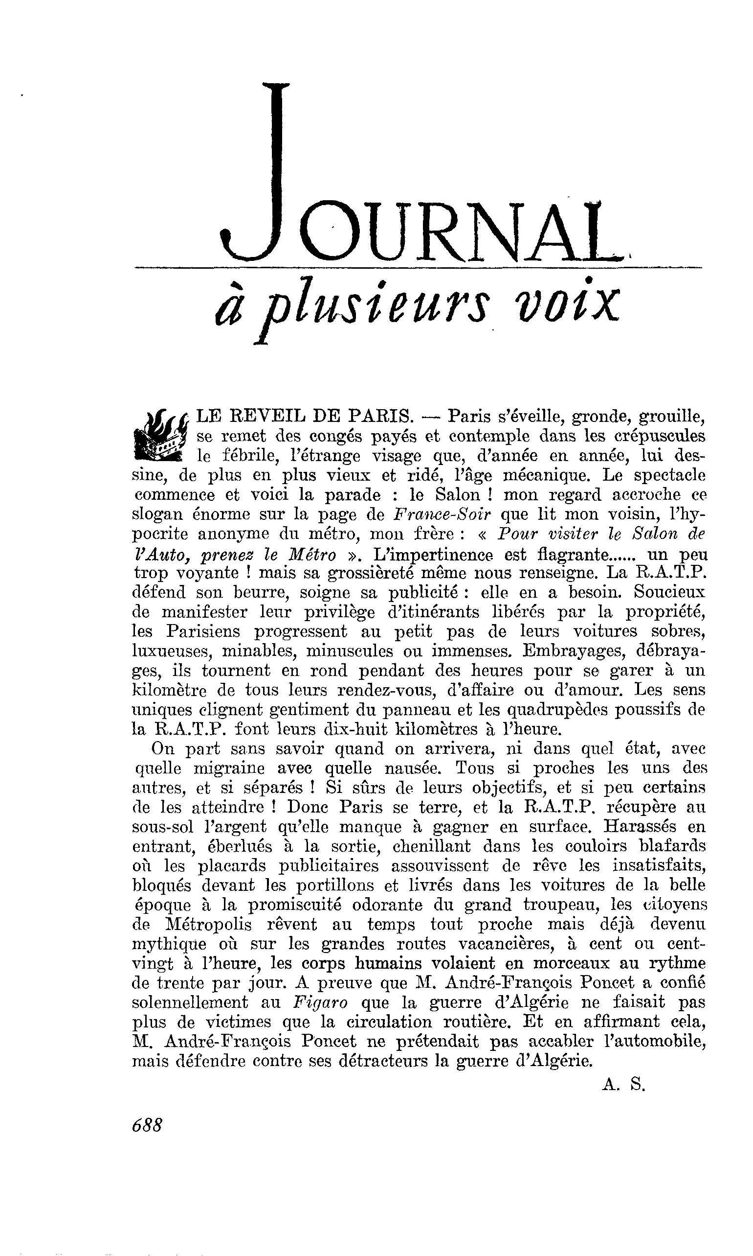 LE REVEIL DE PARIS