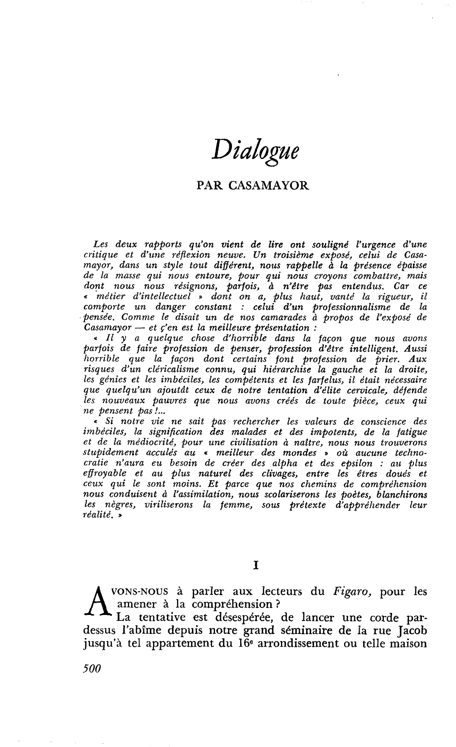 Dialogue