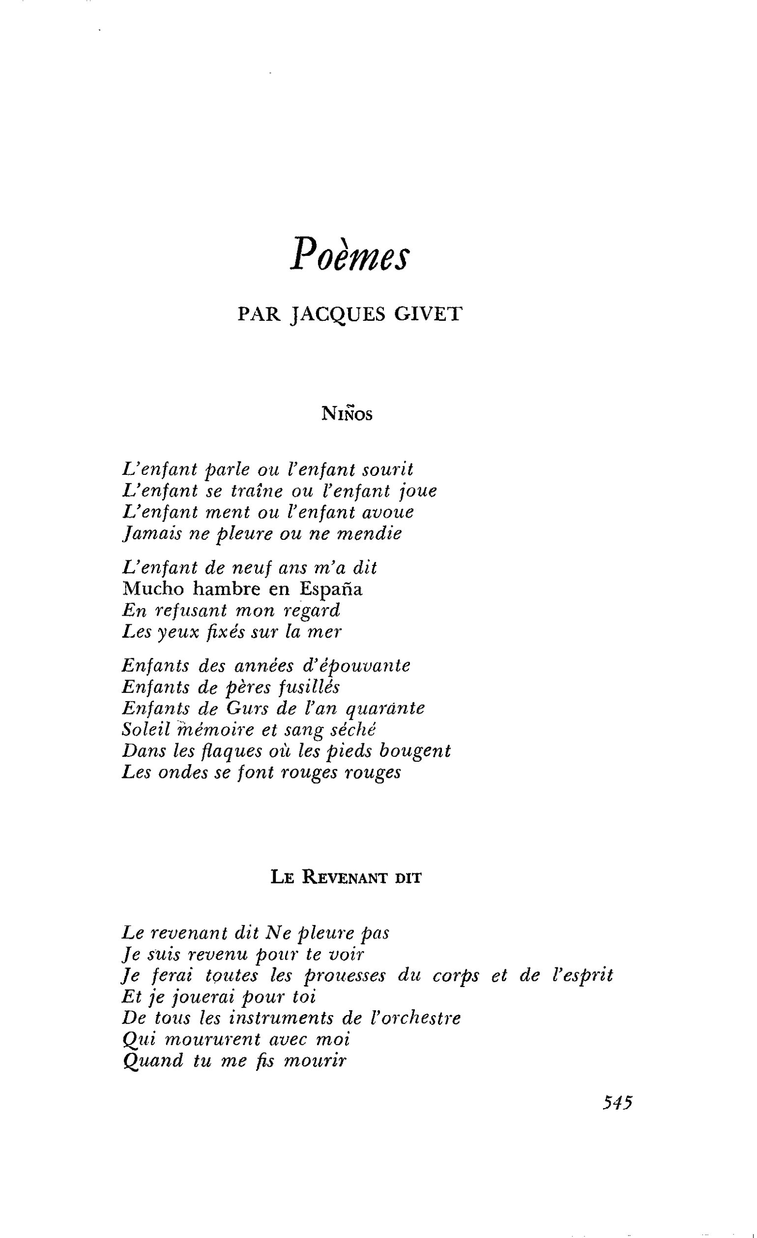 Poèmes
