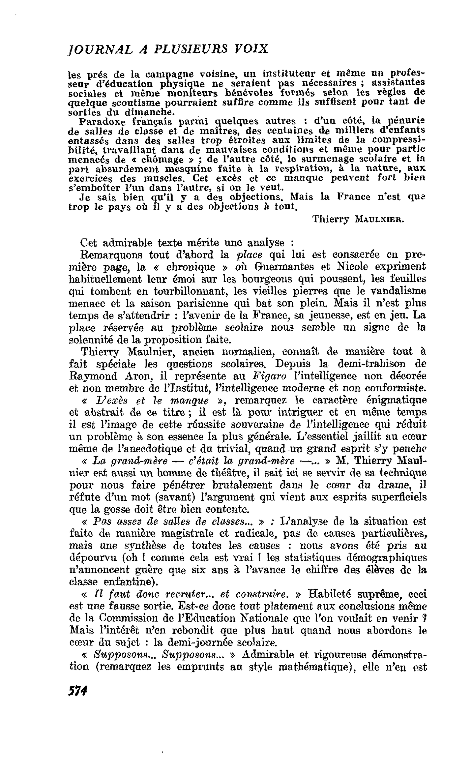 L’EXCES ET LE MANQUE