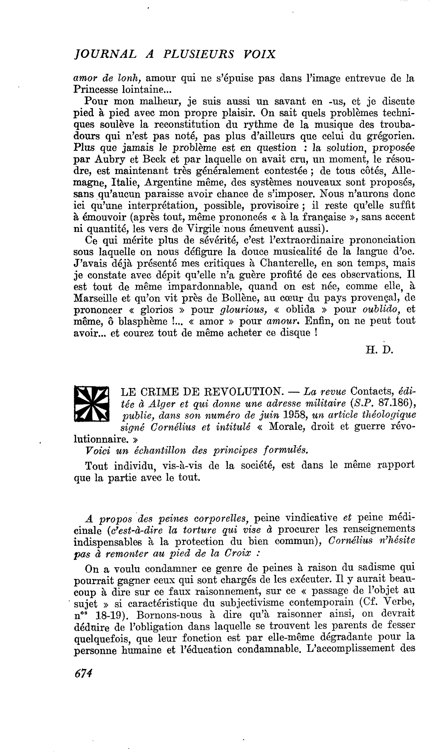 LE CRIME DE REVOLUTION