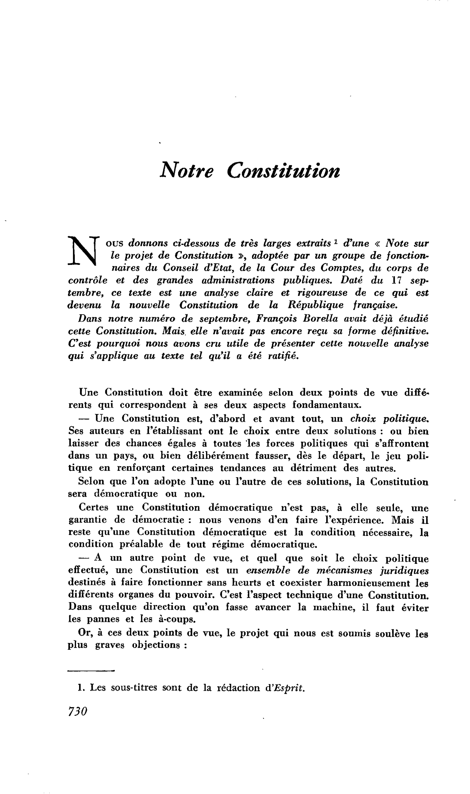 Notre Constitution
