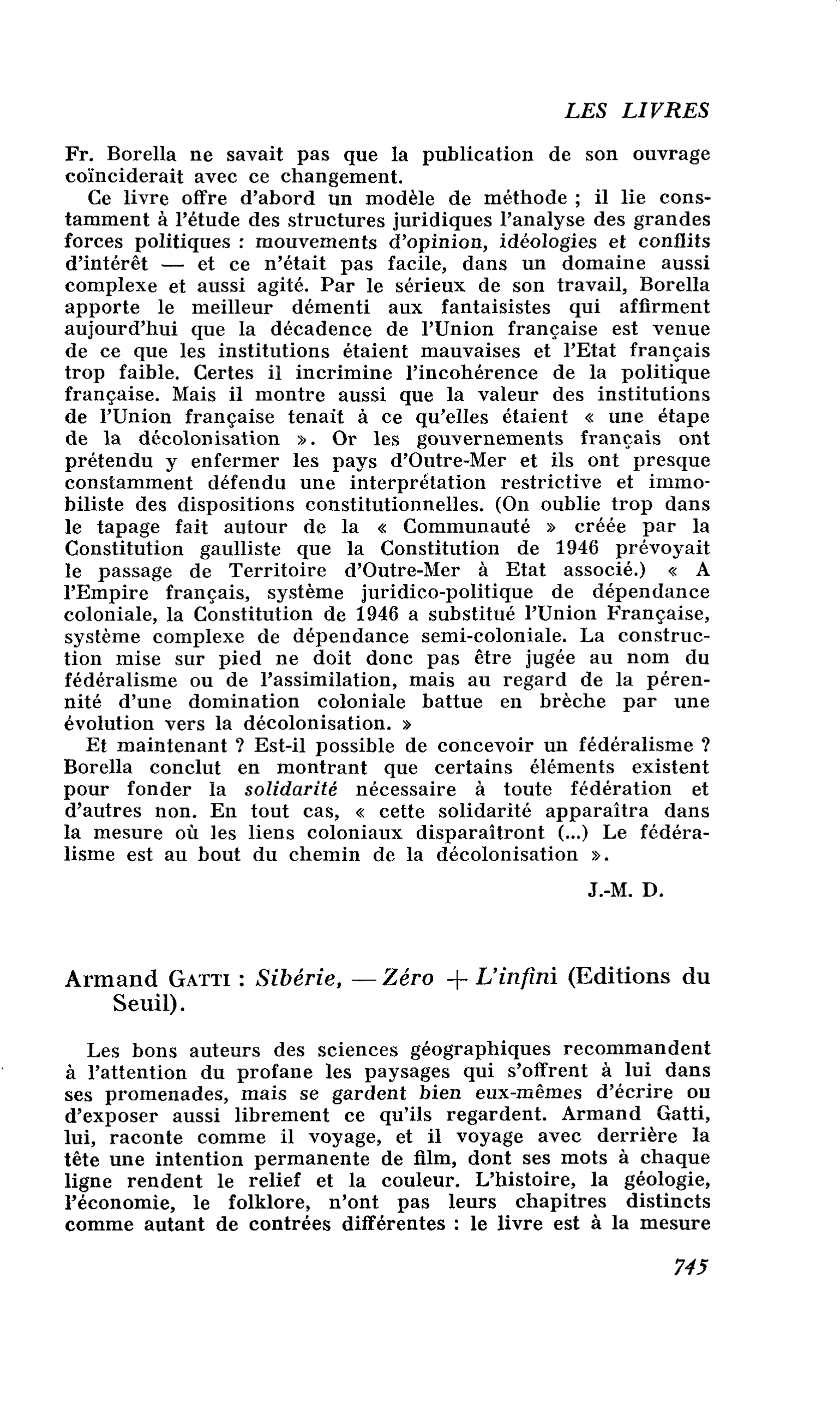 Armand Gatti : Sibérie, ? Zéro + L’infini