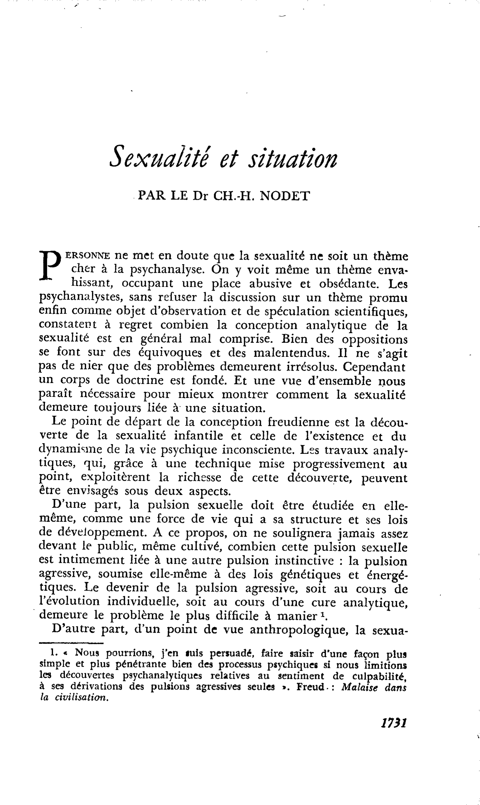 Sexualité et situation