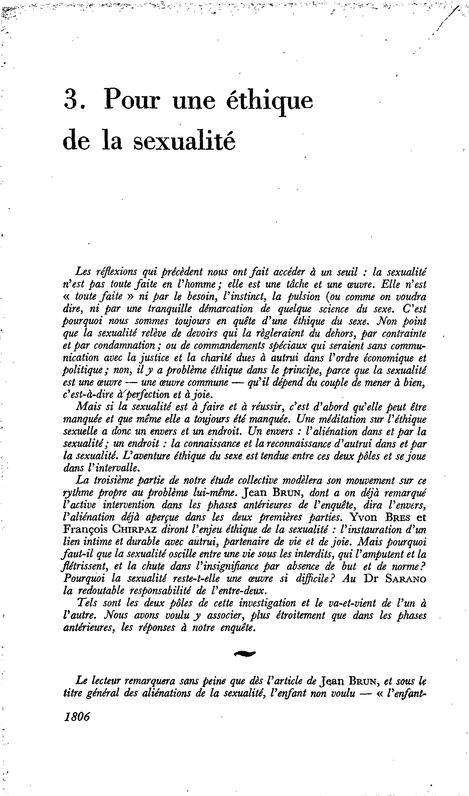 3. Pour une éthique de la sexualité