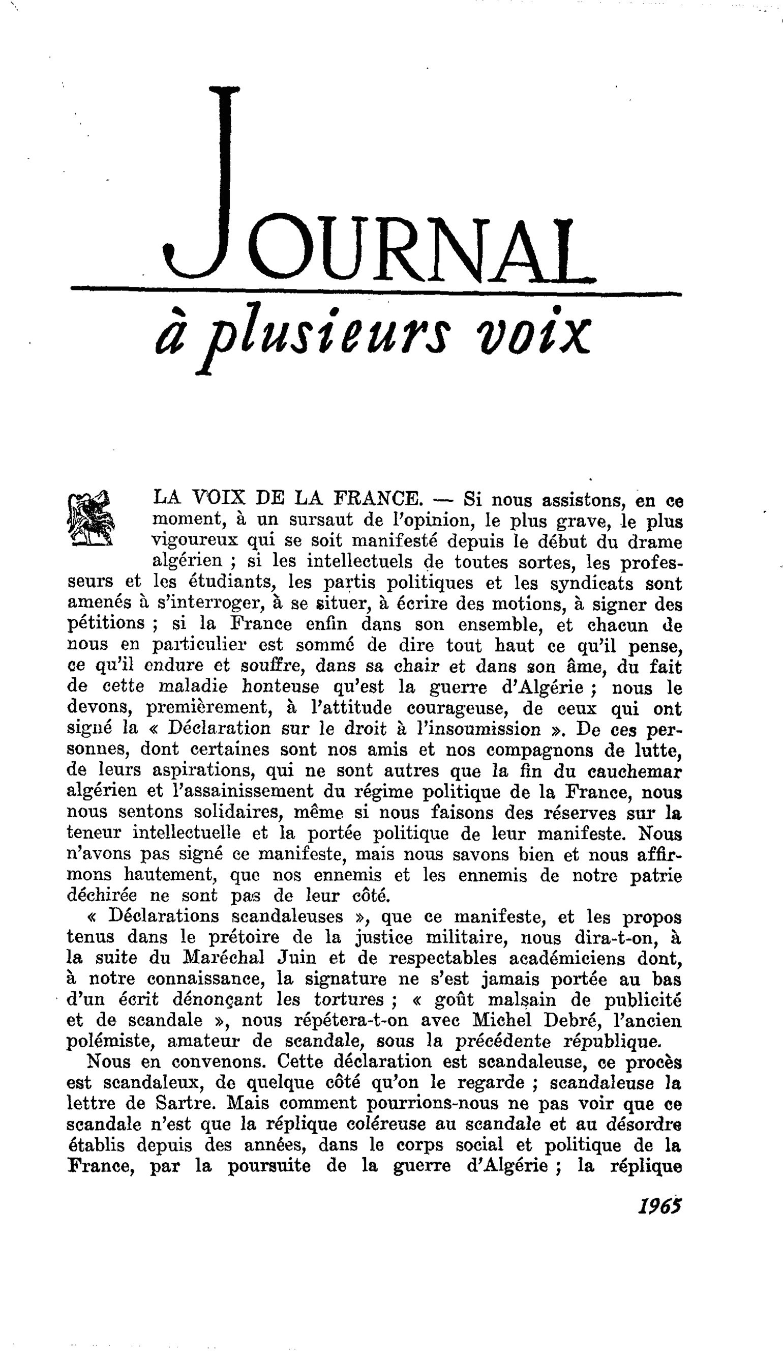 LA VOIX DE LA FRANCE