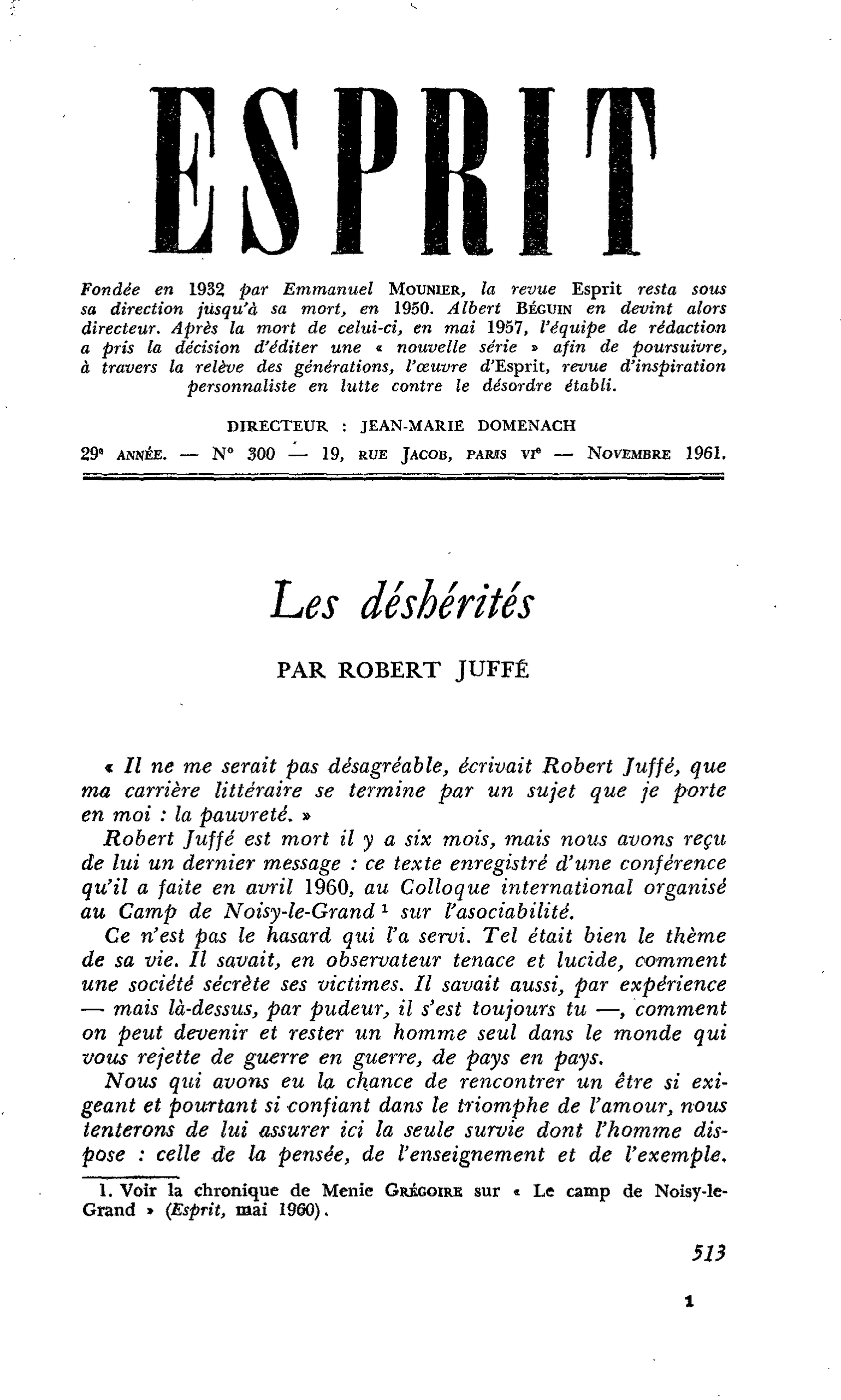 Les déshérités