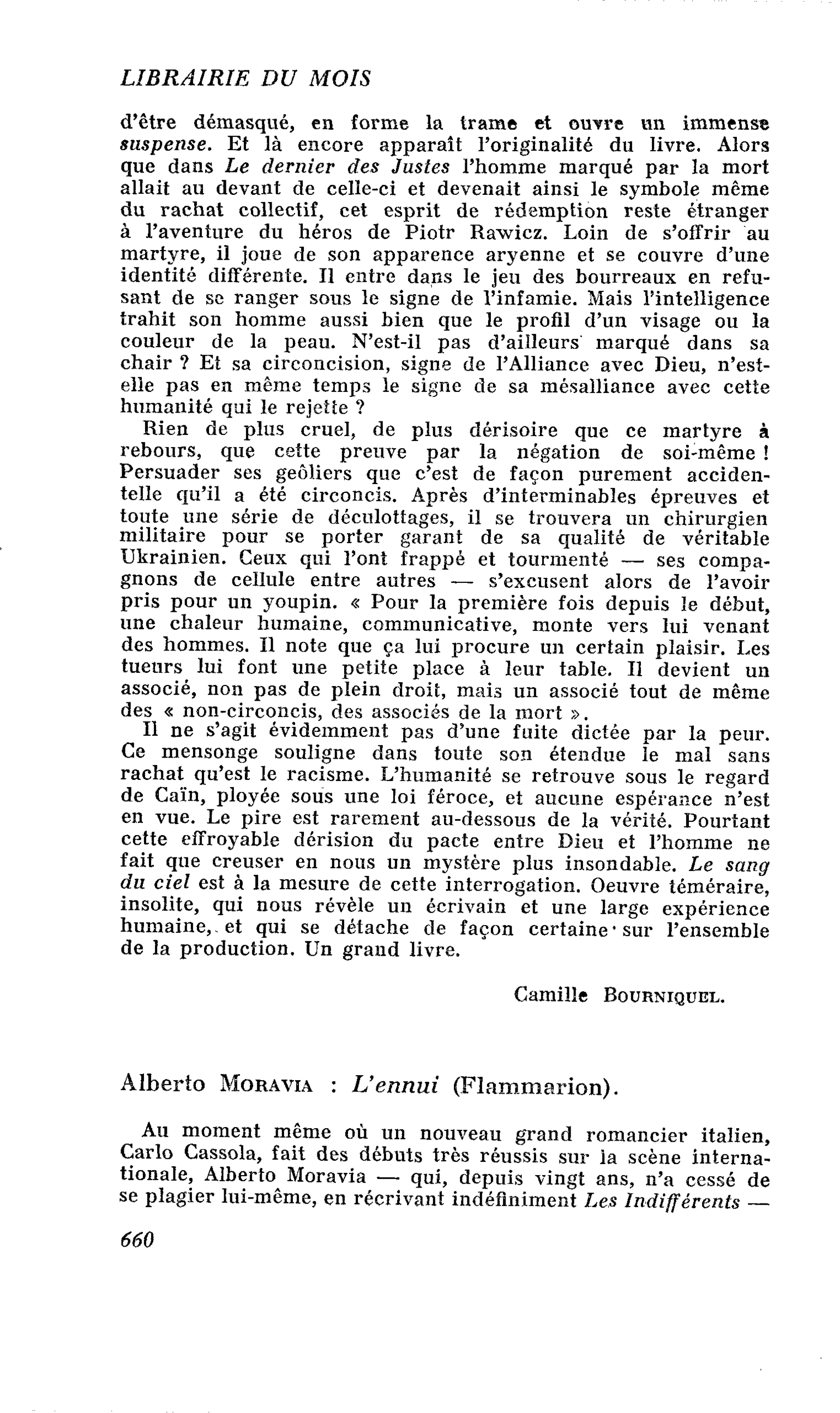 Alberto Moravia : L’ennui