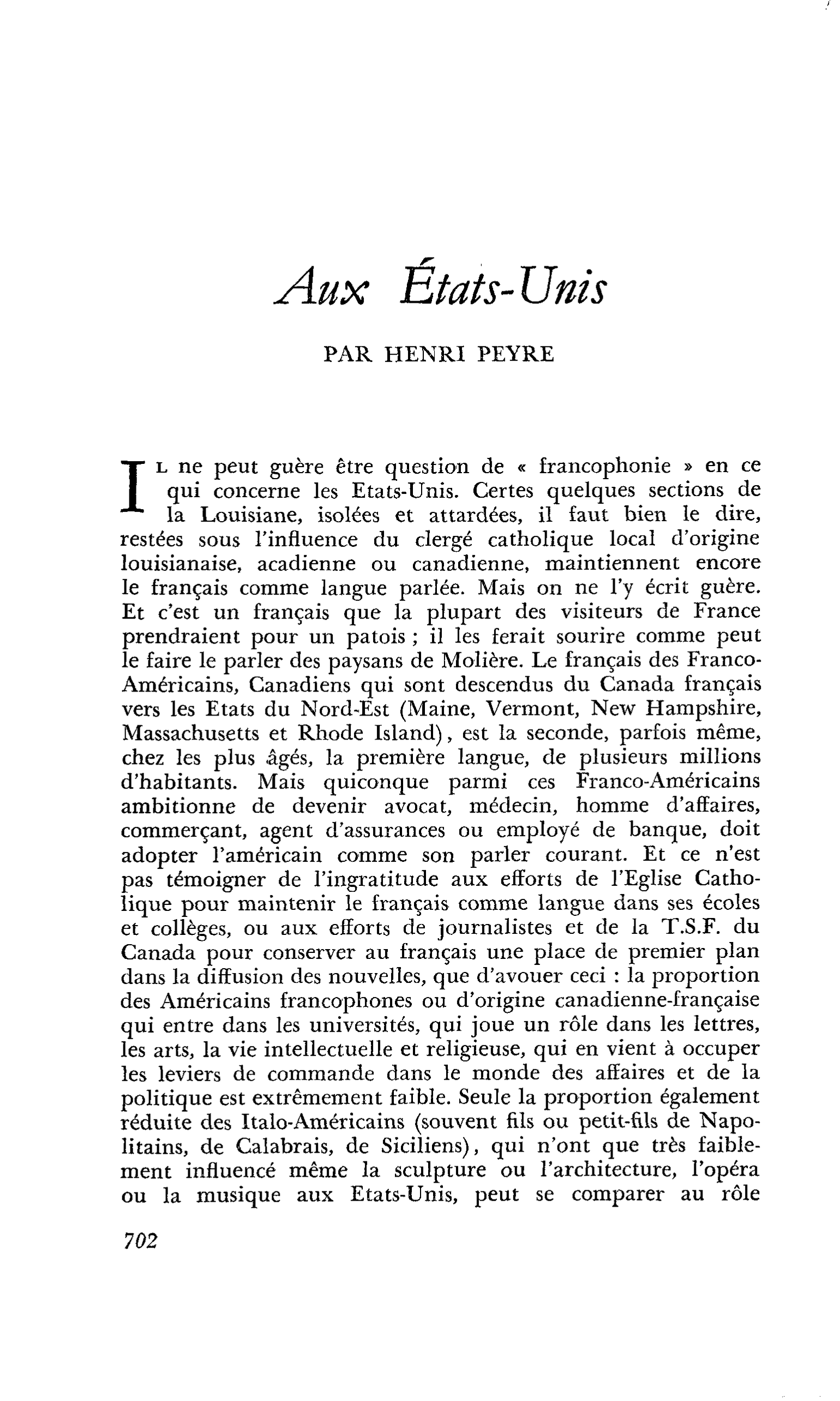 Aux États-Unis