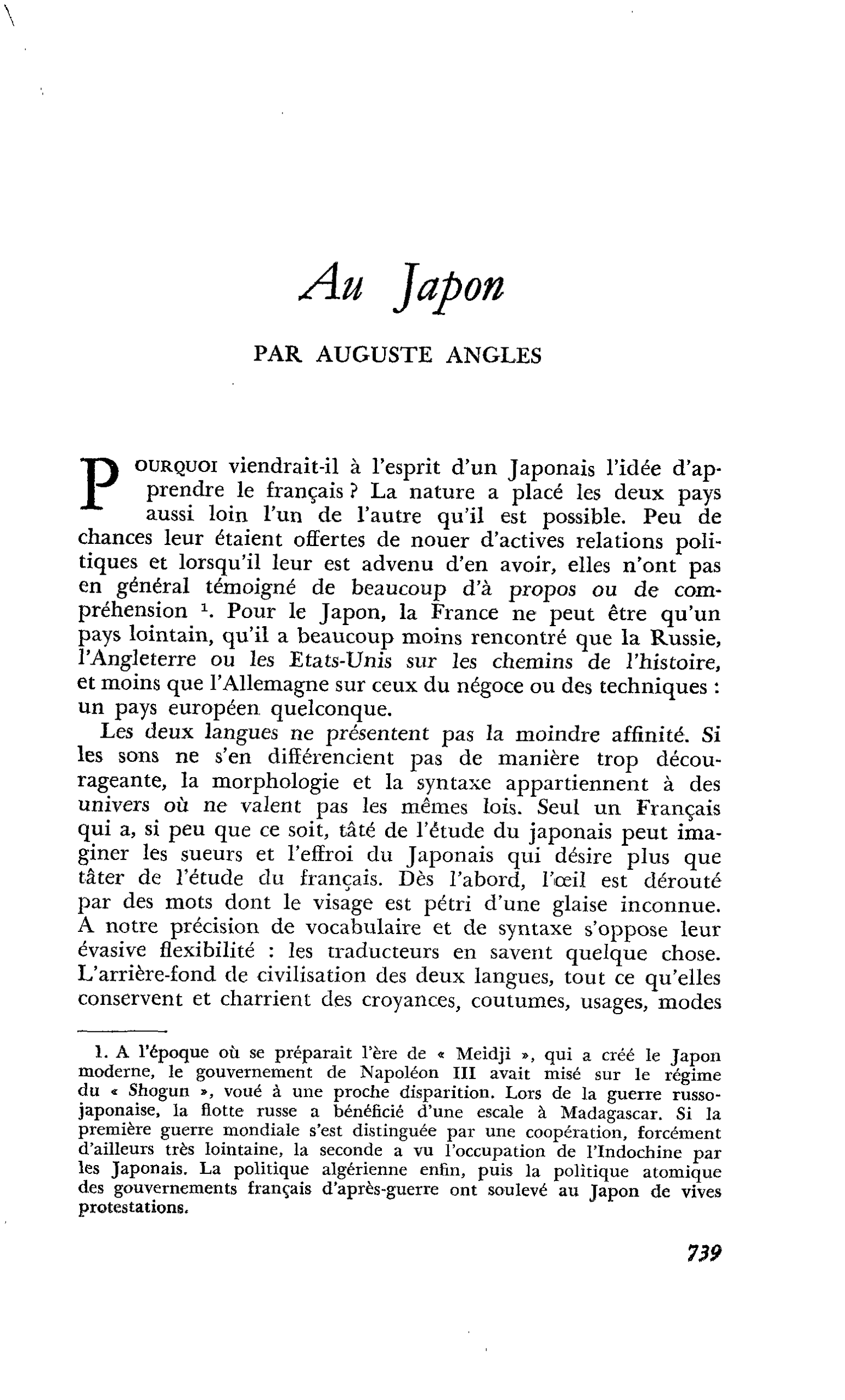 Au Japon