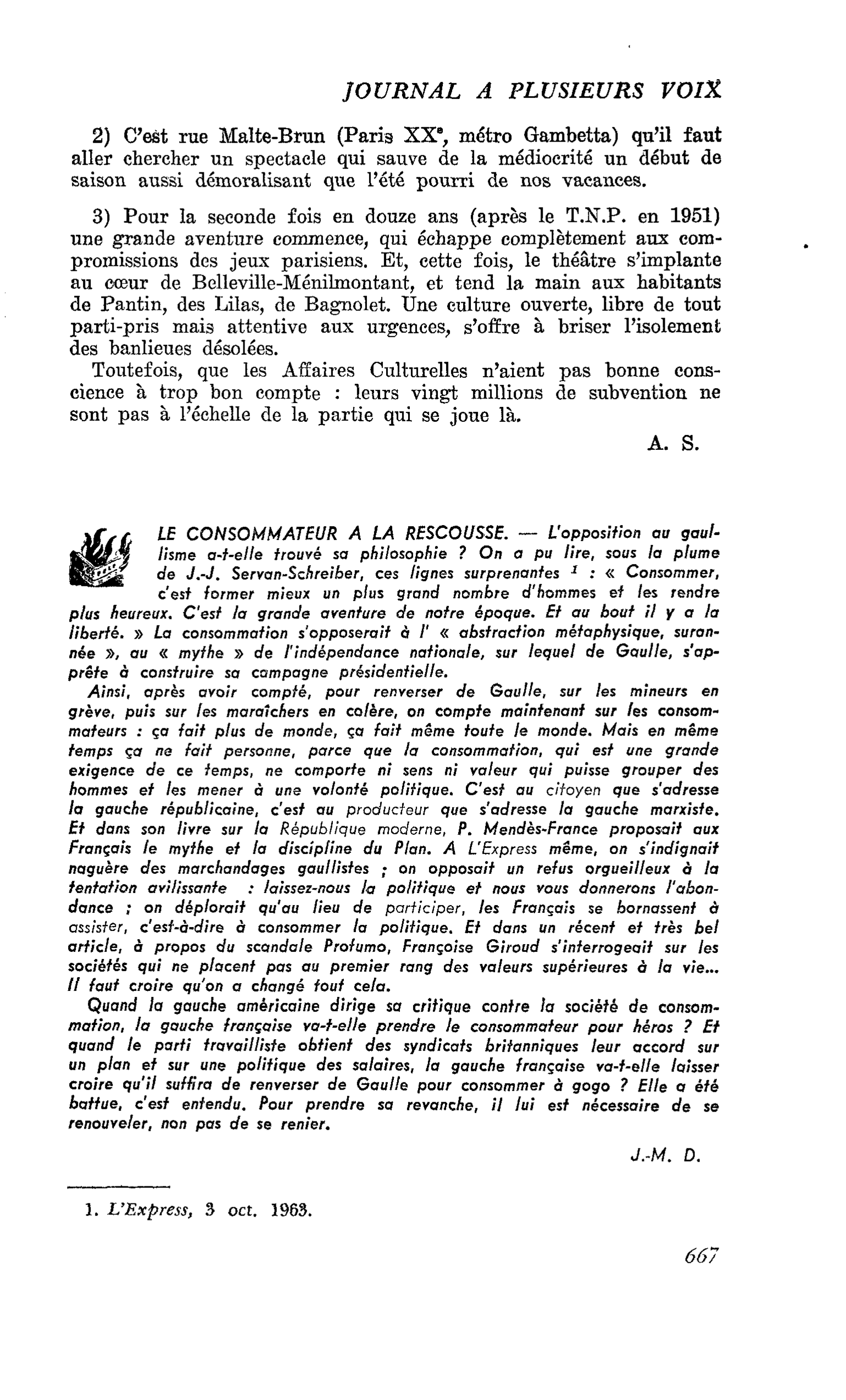 LE CONSOMMATEUR A LA RESCOUSSE