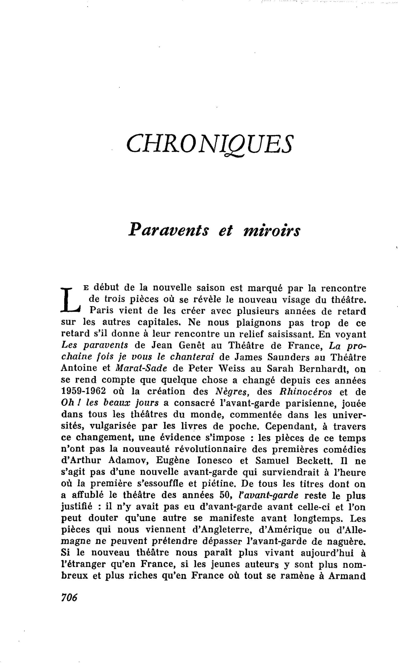 Paravents et miroirs