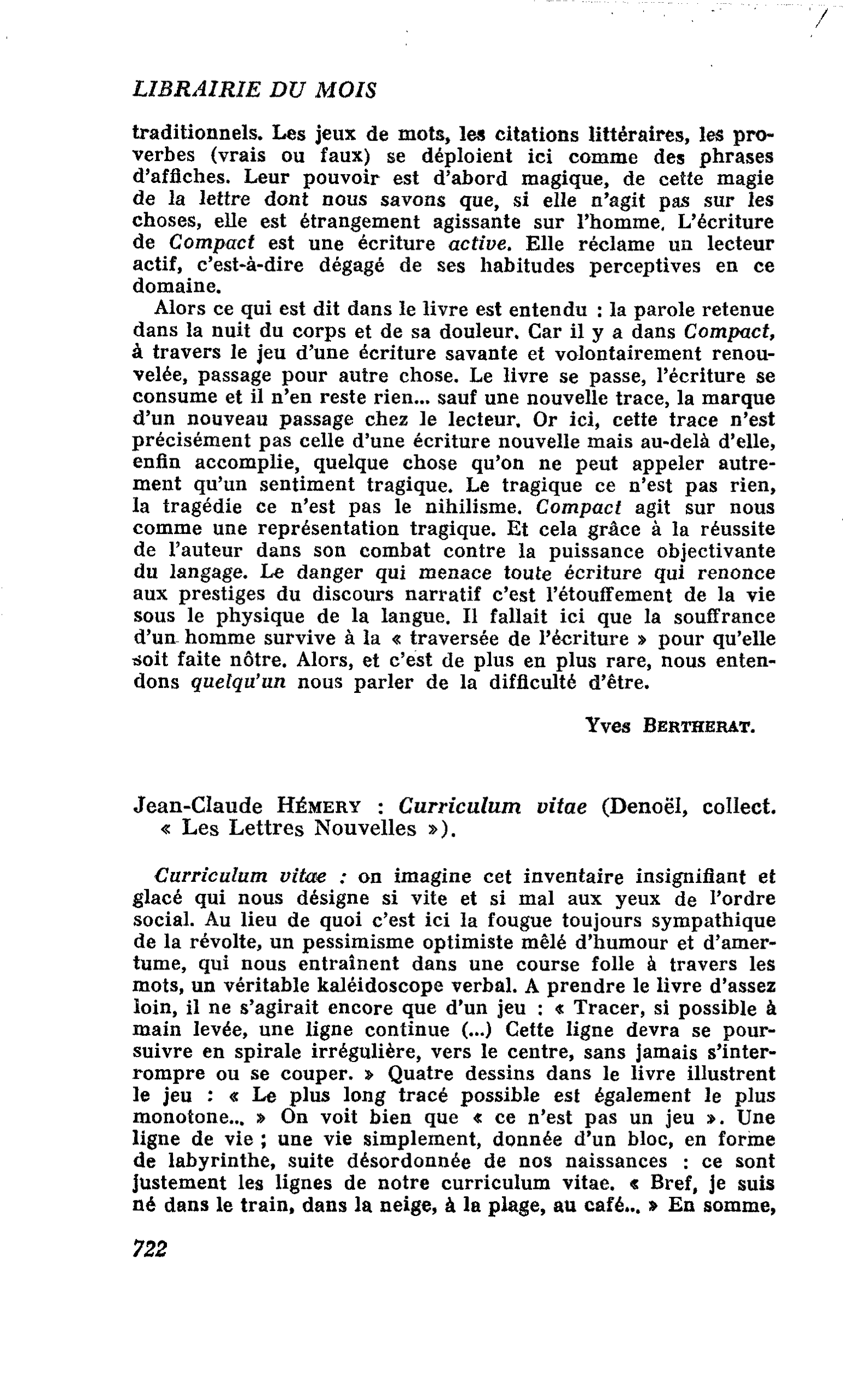 Jean-Claude HÉmery : Curriculum vitae