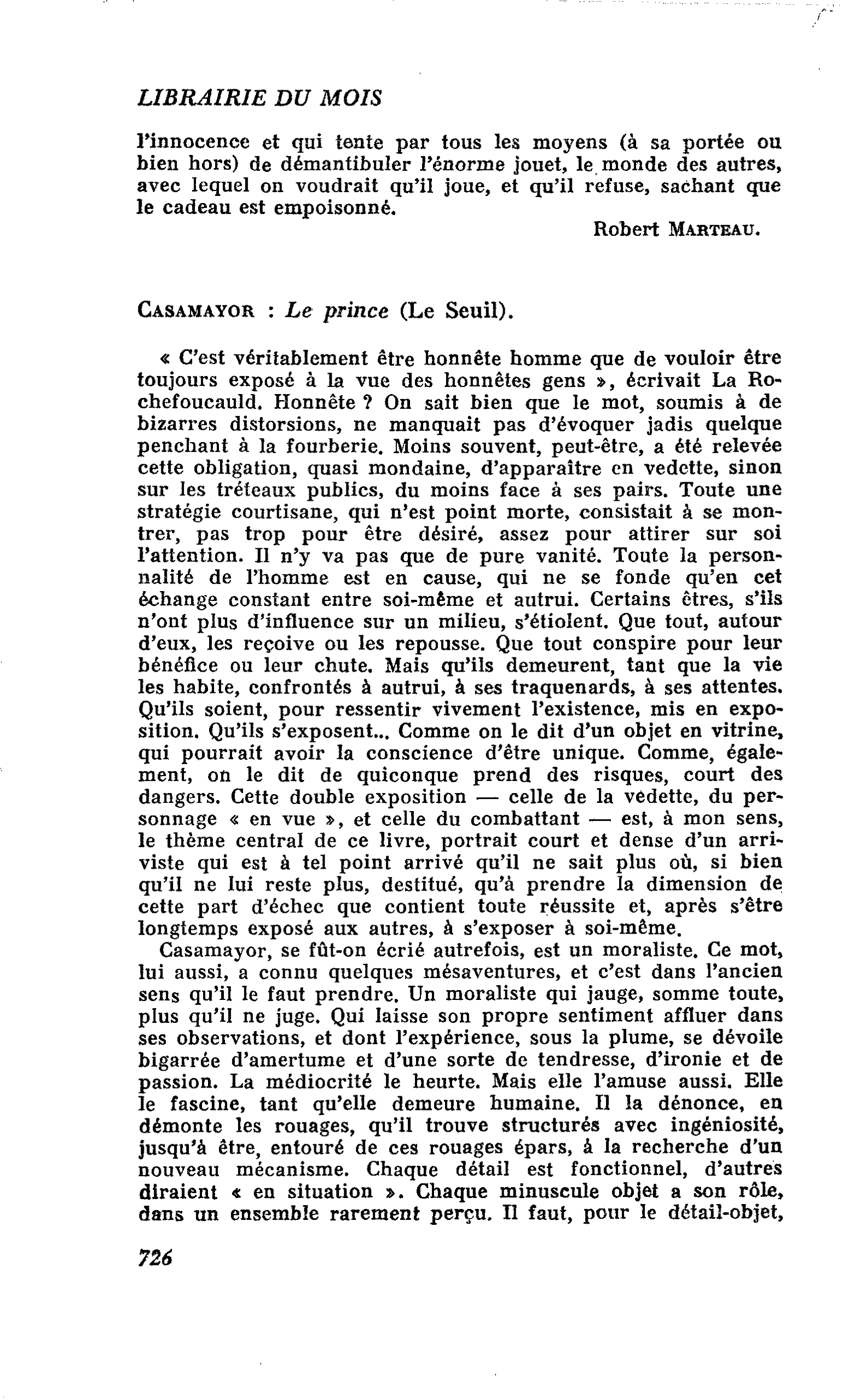 Casamayor : Le prince