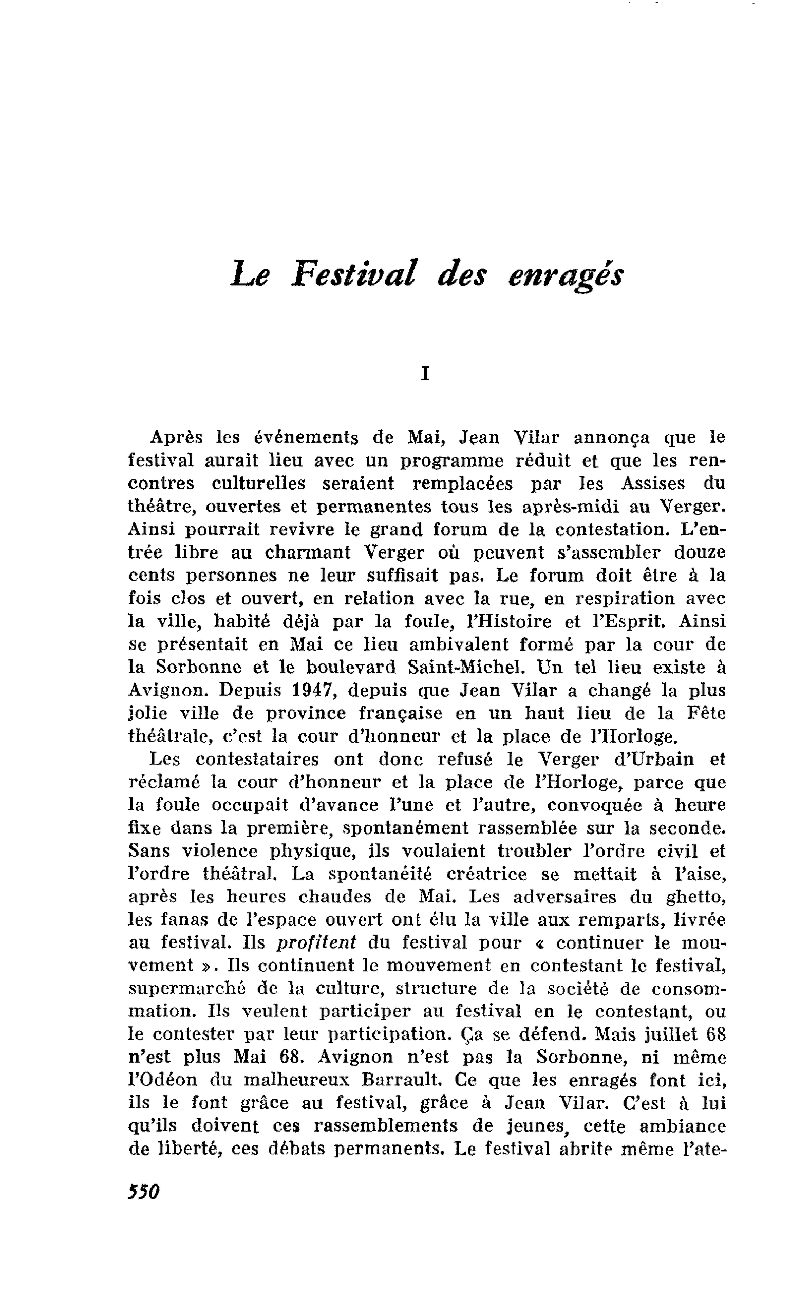 Le Festival des enragés