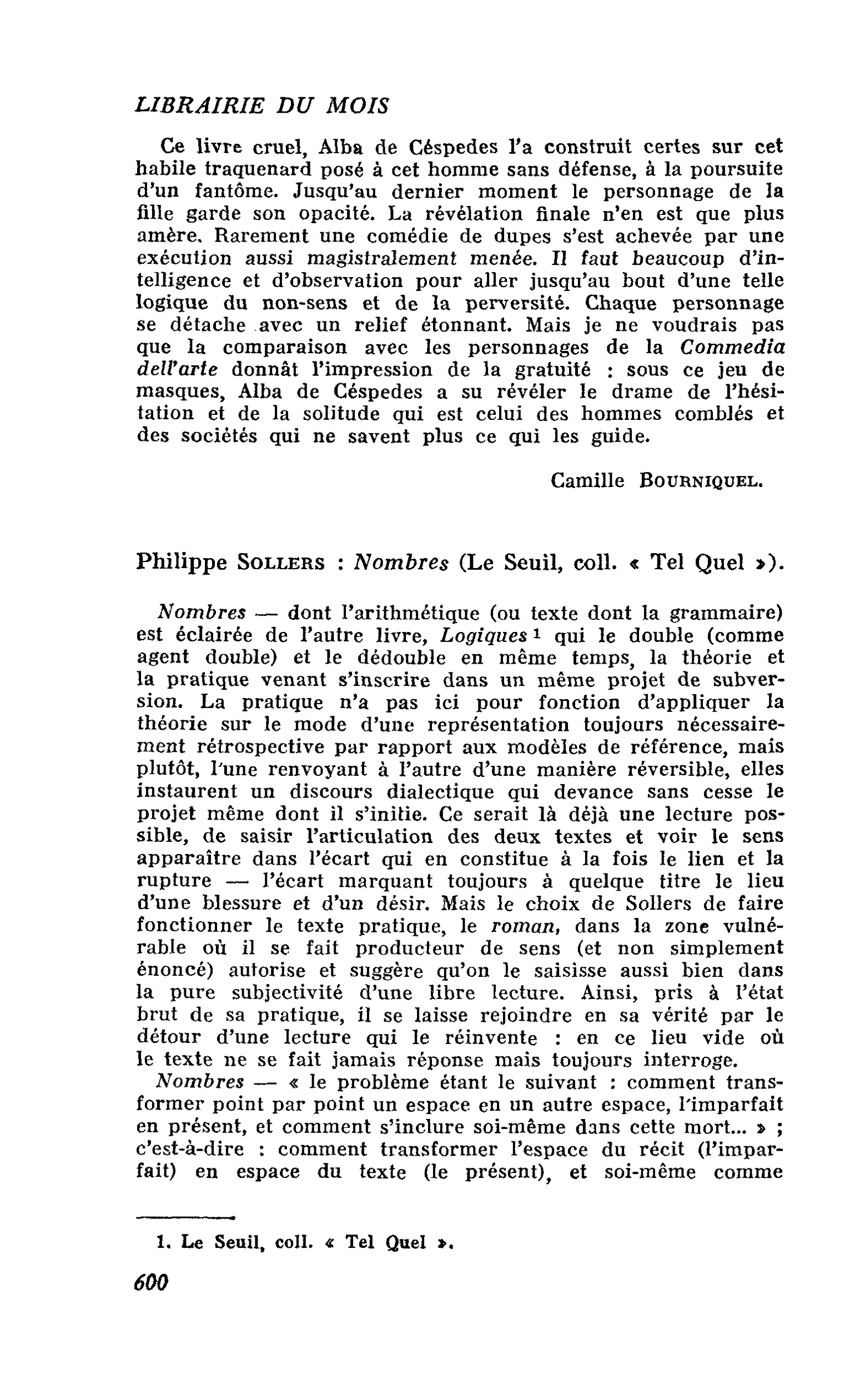 Philippe Sollers : Nombres