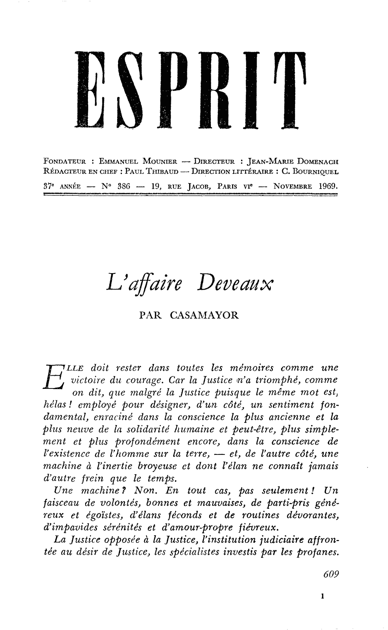 L’affaire Deveaux