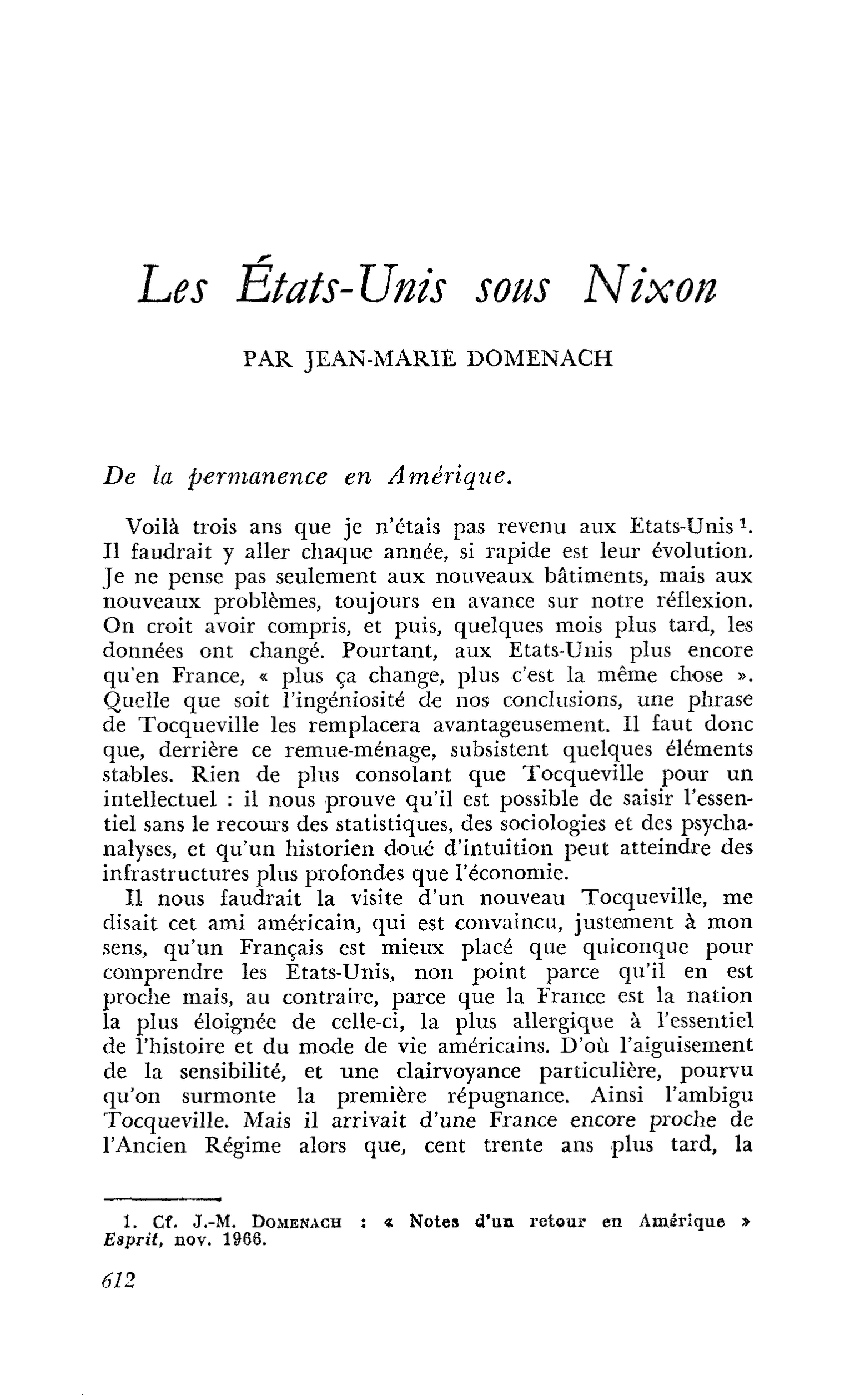 Les Etats-Unis sous Nixon