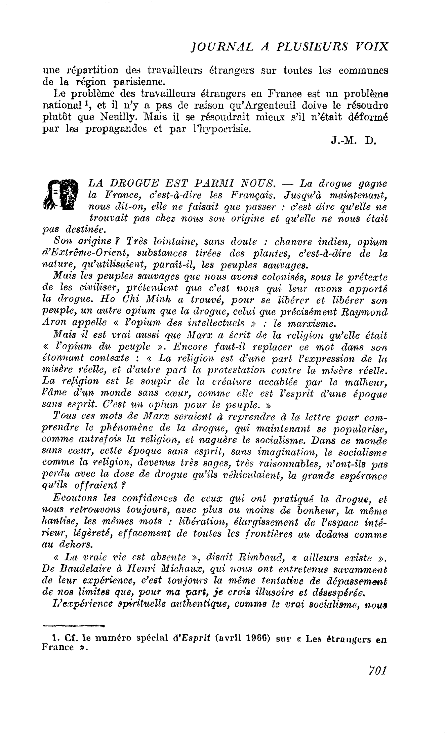 LA DROGUE EST PARMI NOUS