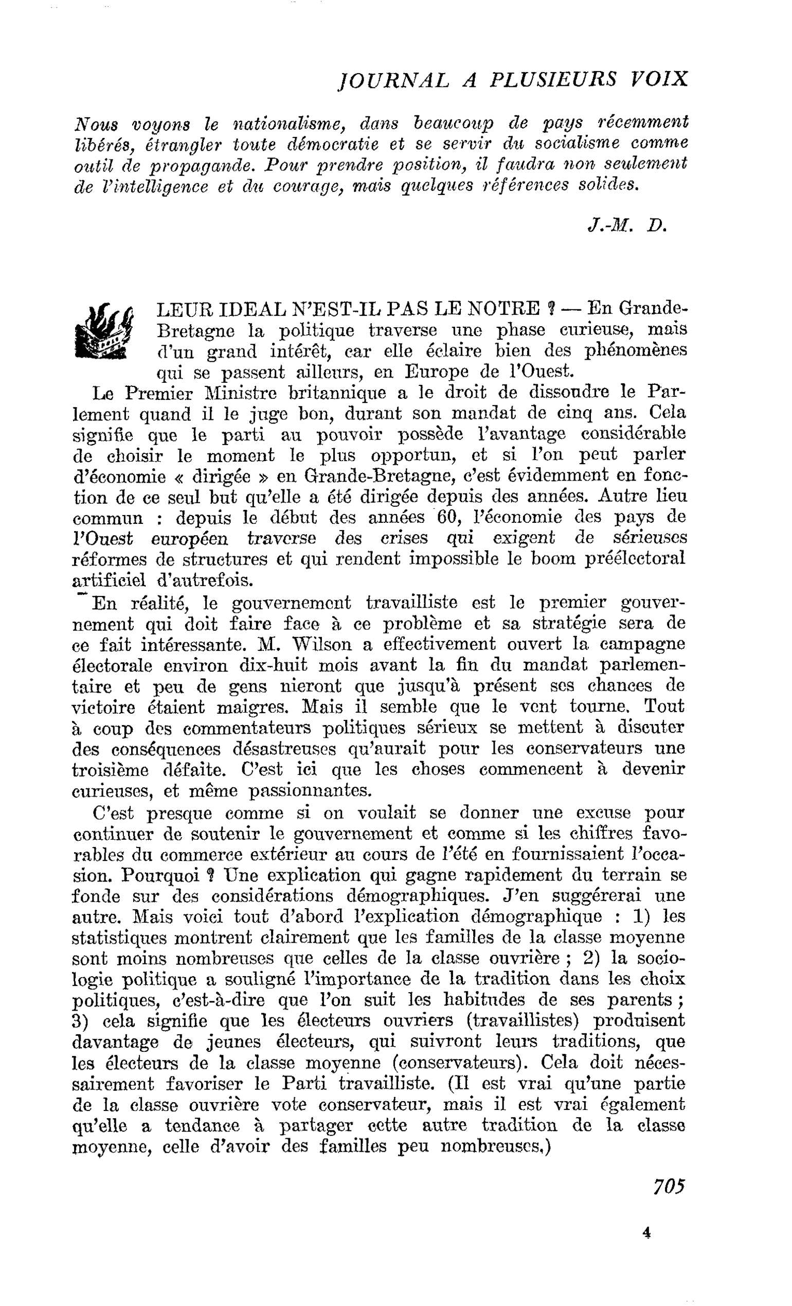 LEUR IDEAL N’EST-IL PAS LE NOTRE ?