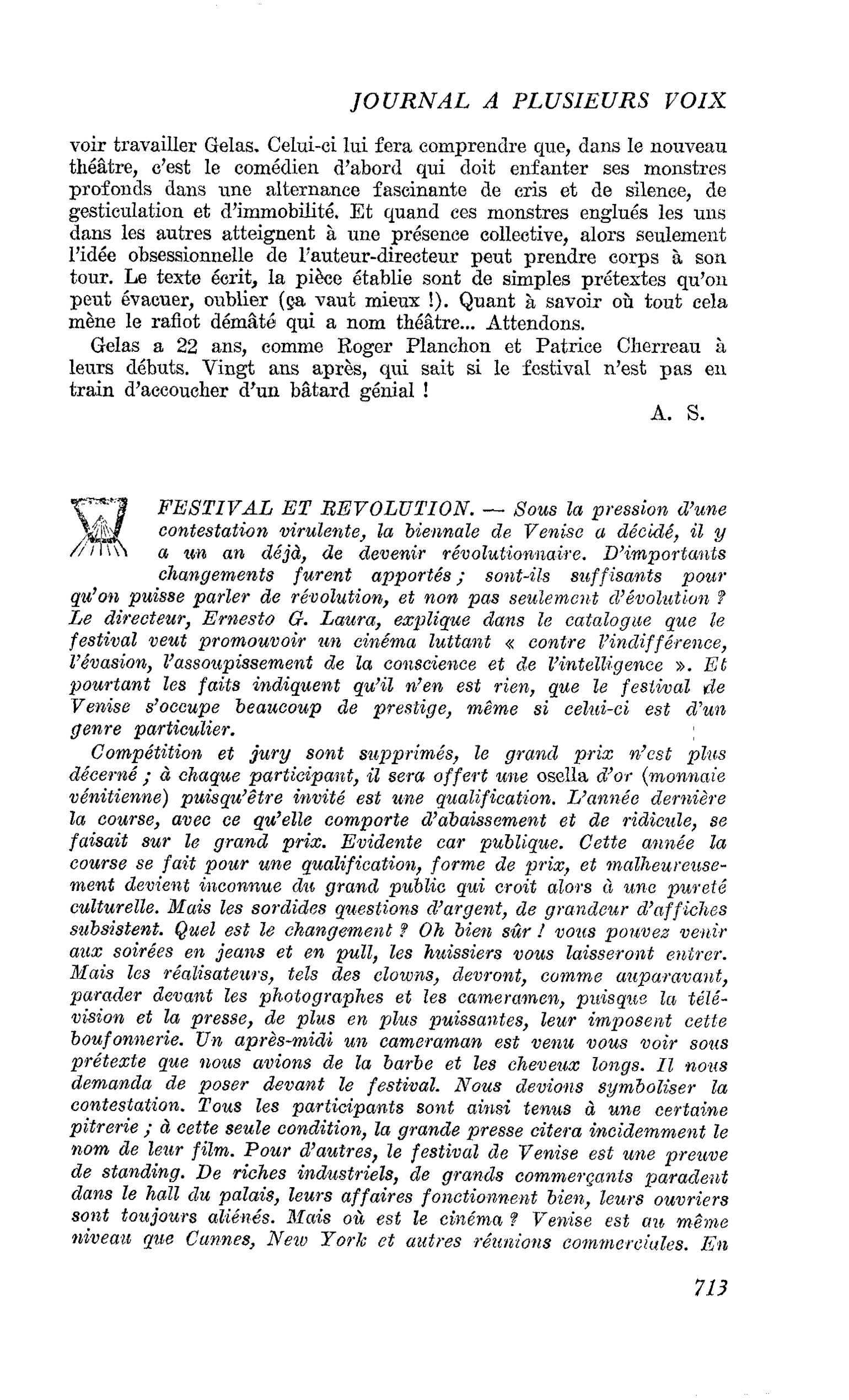 FESTIVAL ET REVOLUTION