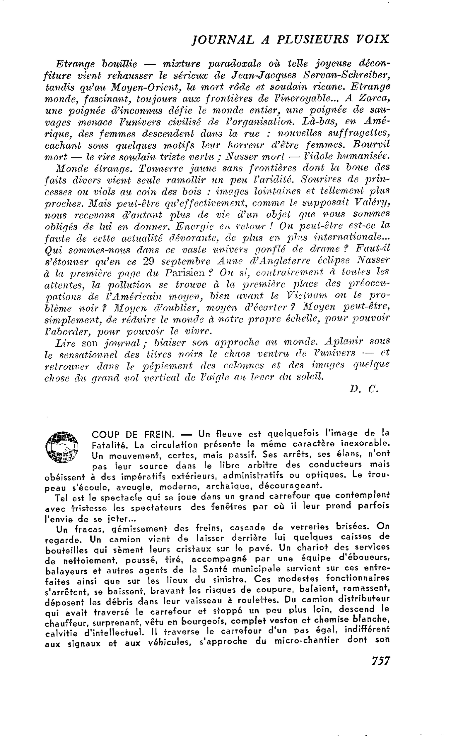 COUP DE FREIN