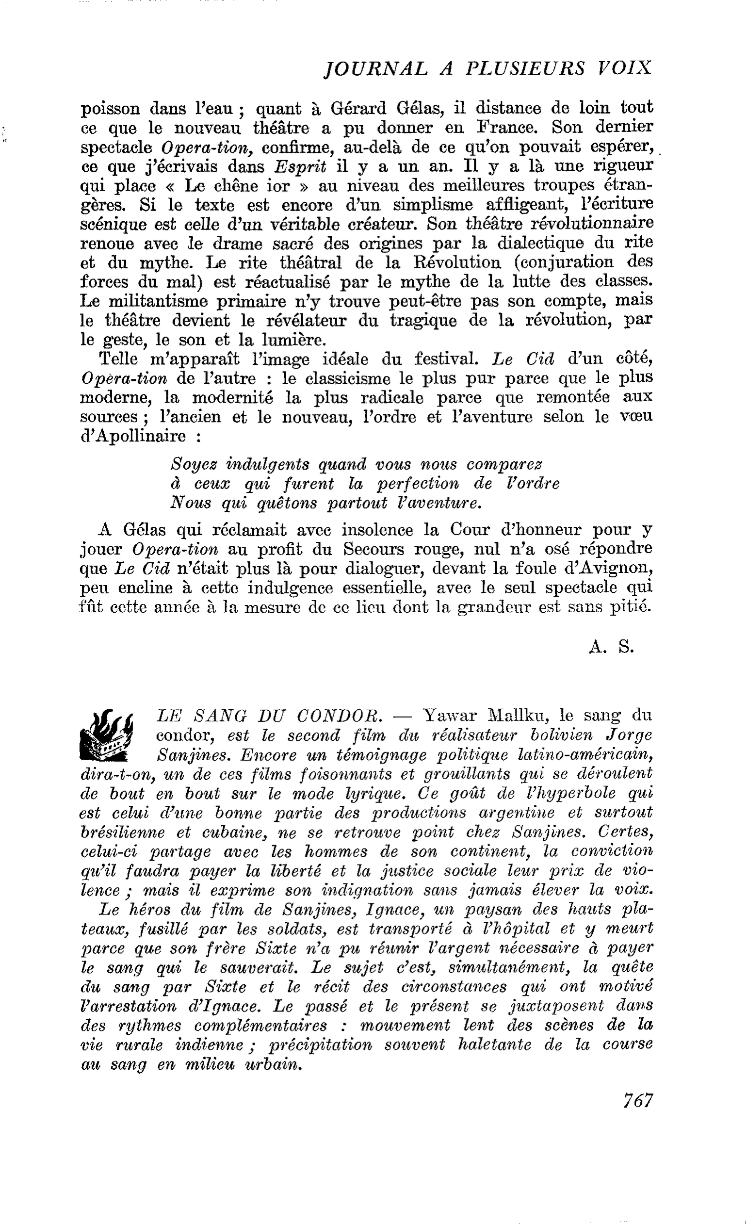 LE SANG DU CONDOR