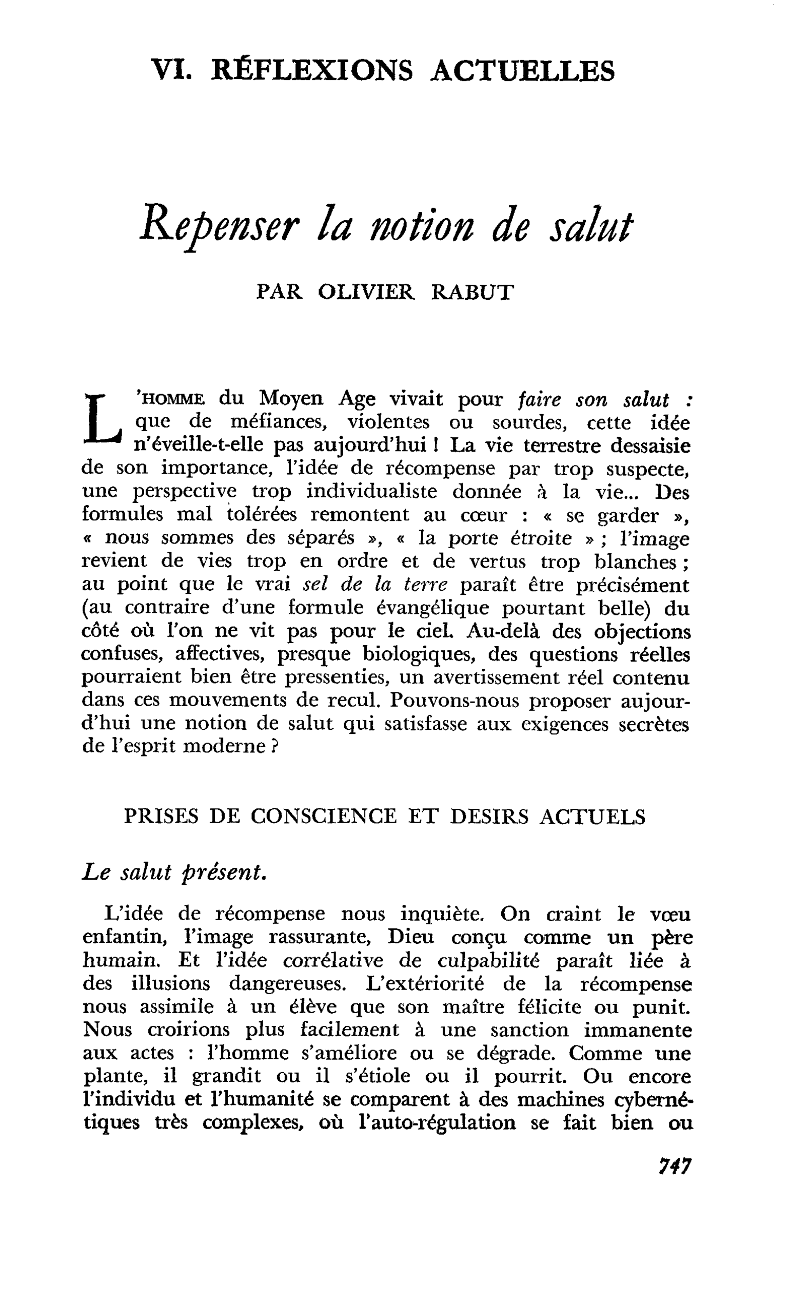 Repenser la notion de salut