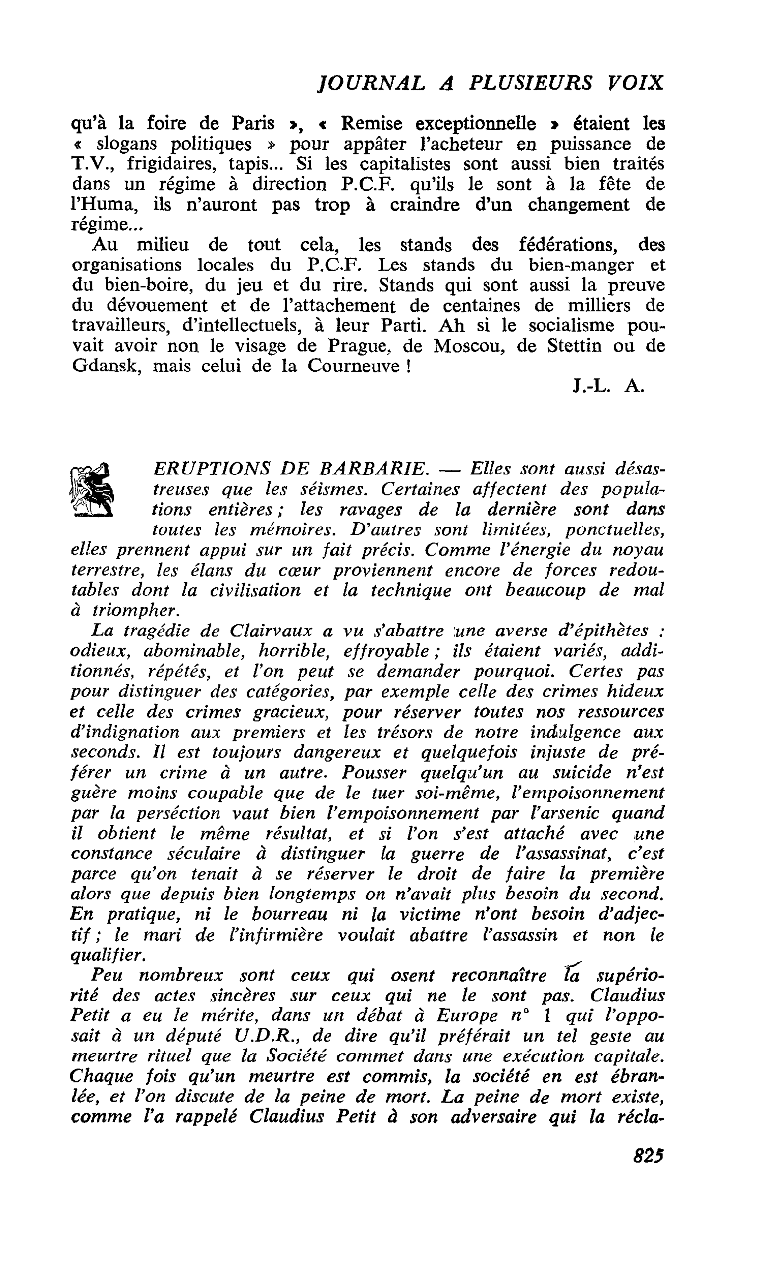 ERUPTIONS DE BARBARIE