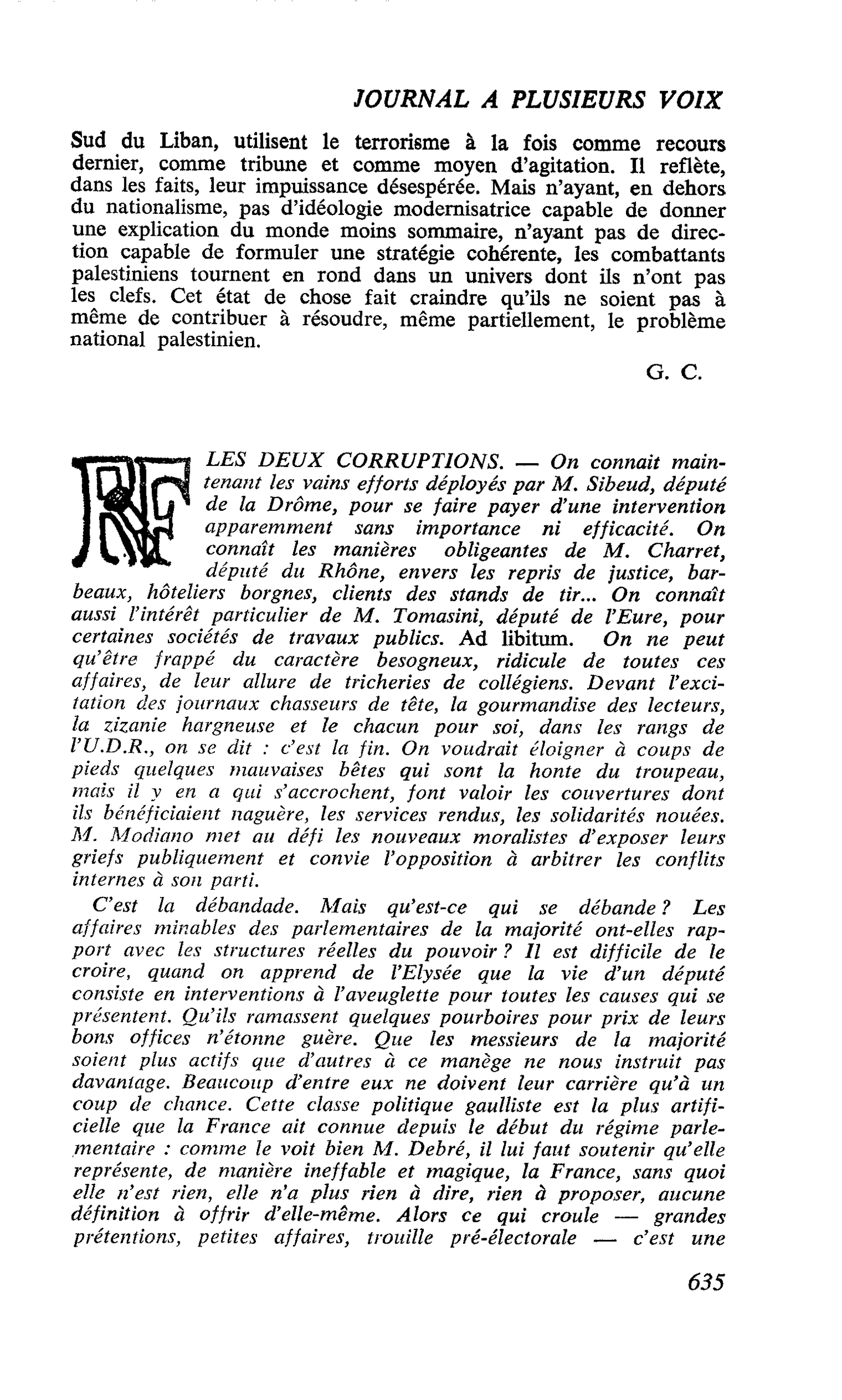 LES DEUX CORRUPTIONS