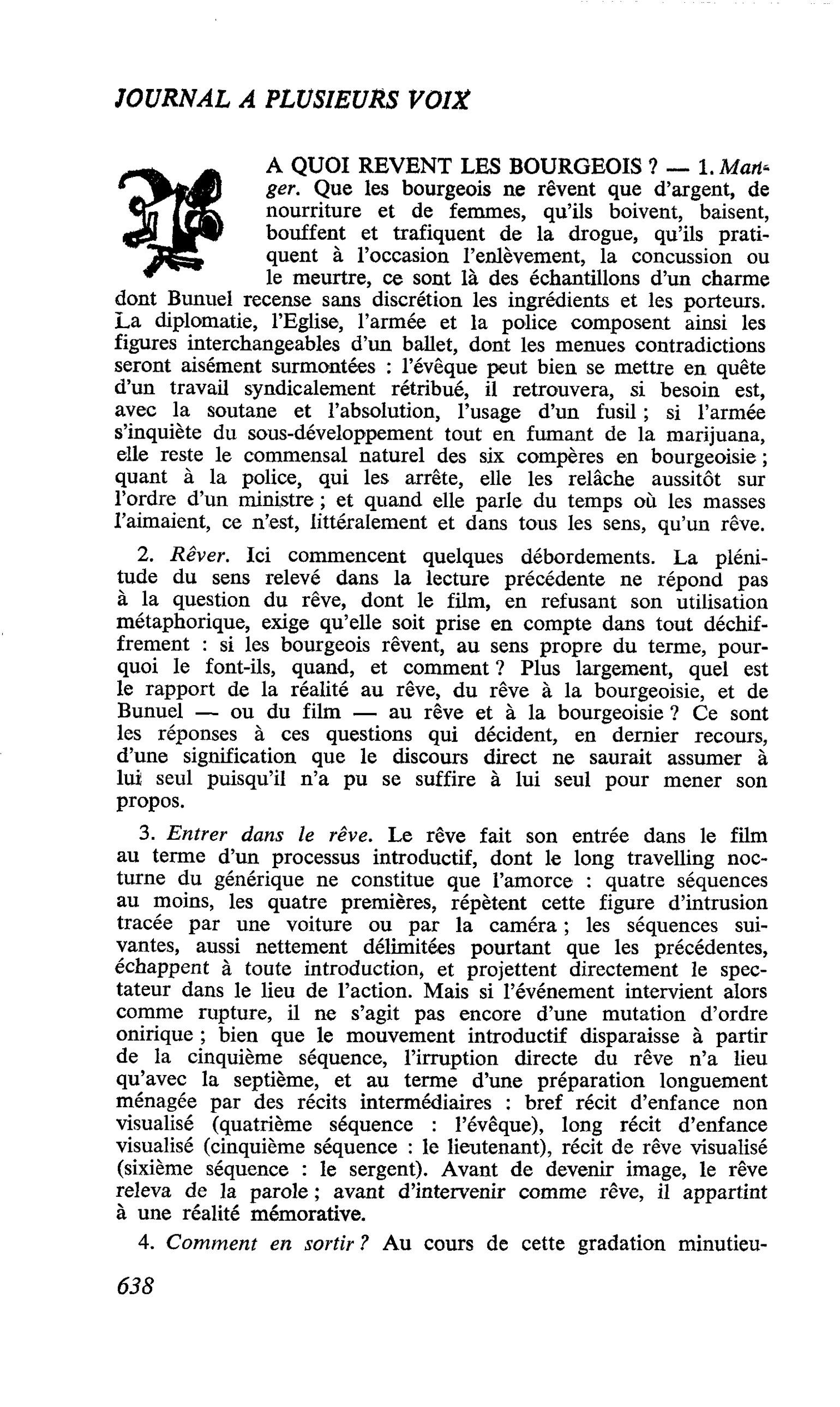 A QUOI REVENT LES BOURGEOIS ?