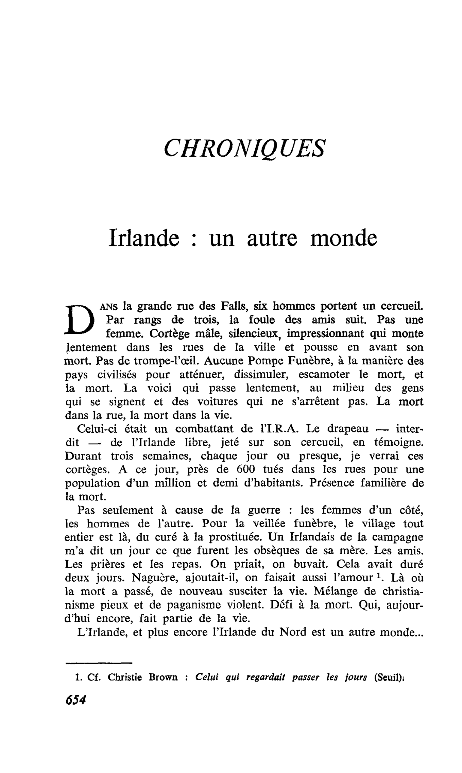 Irlande : un autre monde