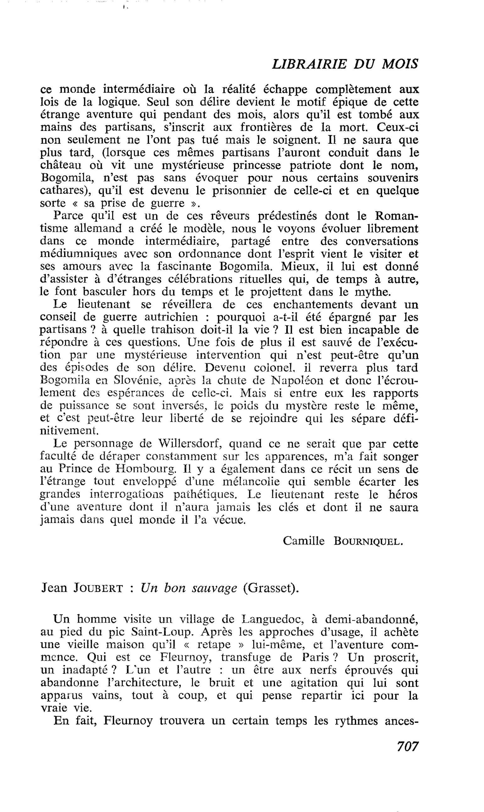 Jean Joubert : Un bon sauvage