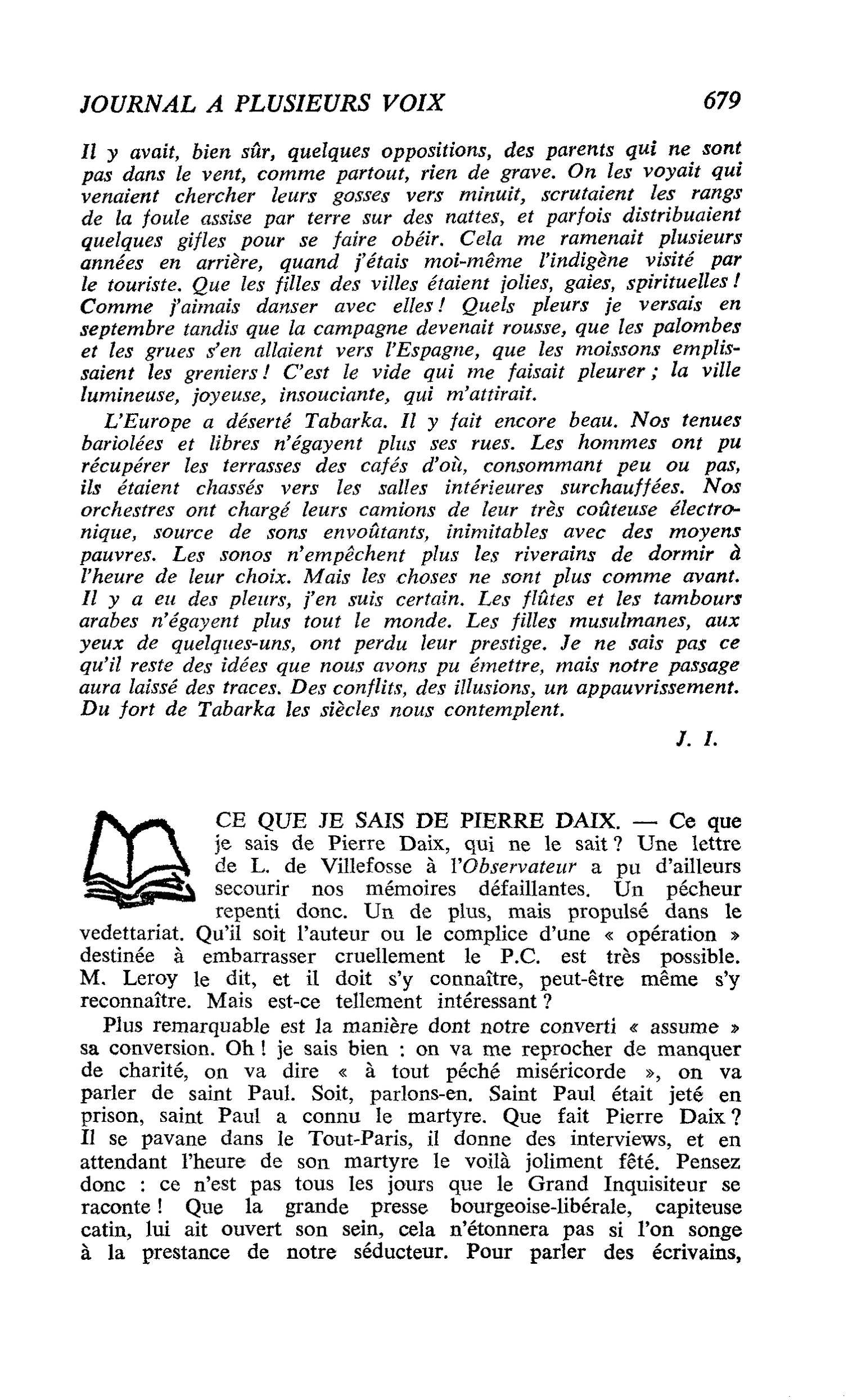 CE QUE JE SAIS DE PIERRE DAIX