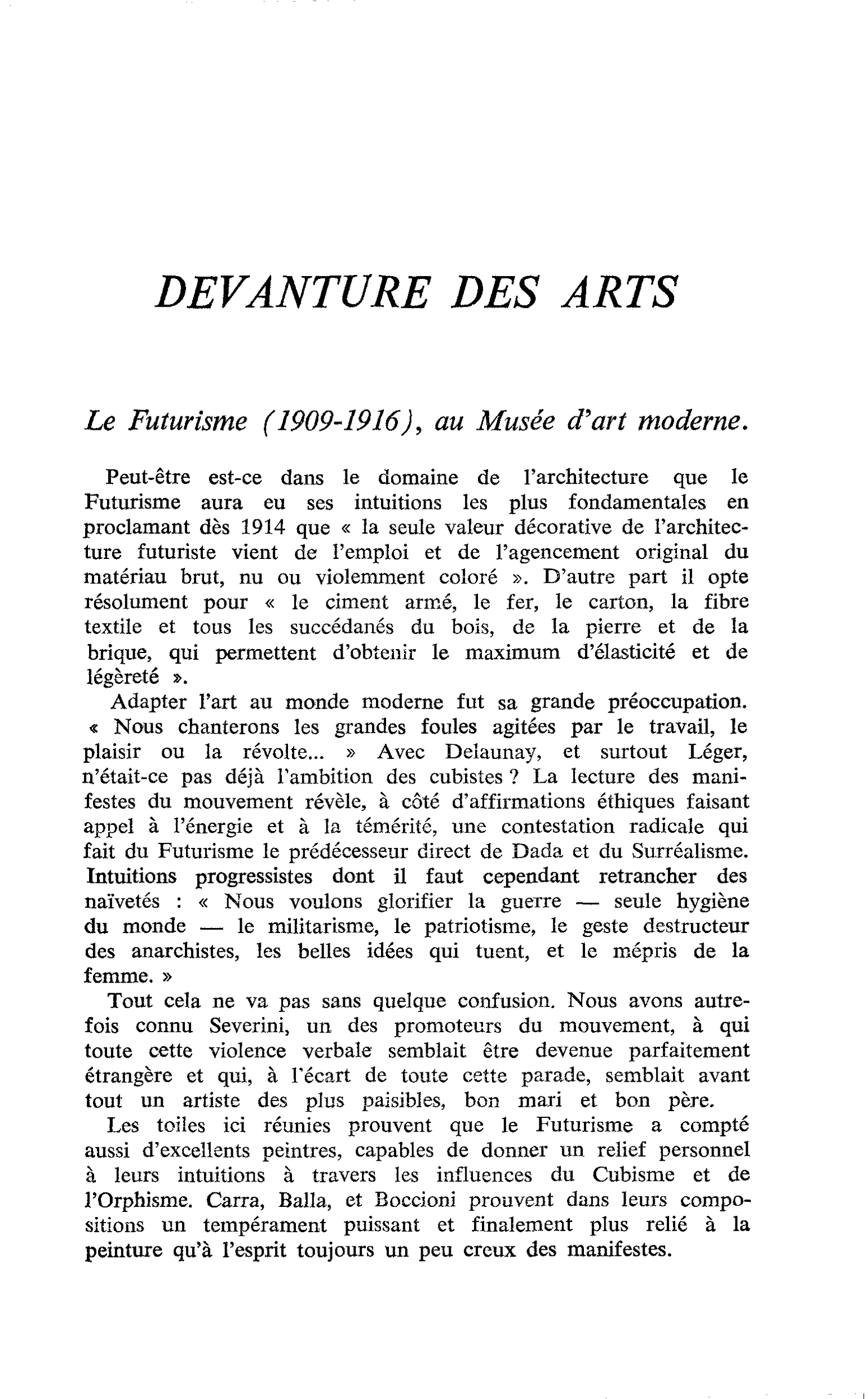 Le Futurisme (1909-1916), au Musée d’art moderne