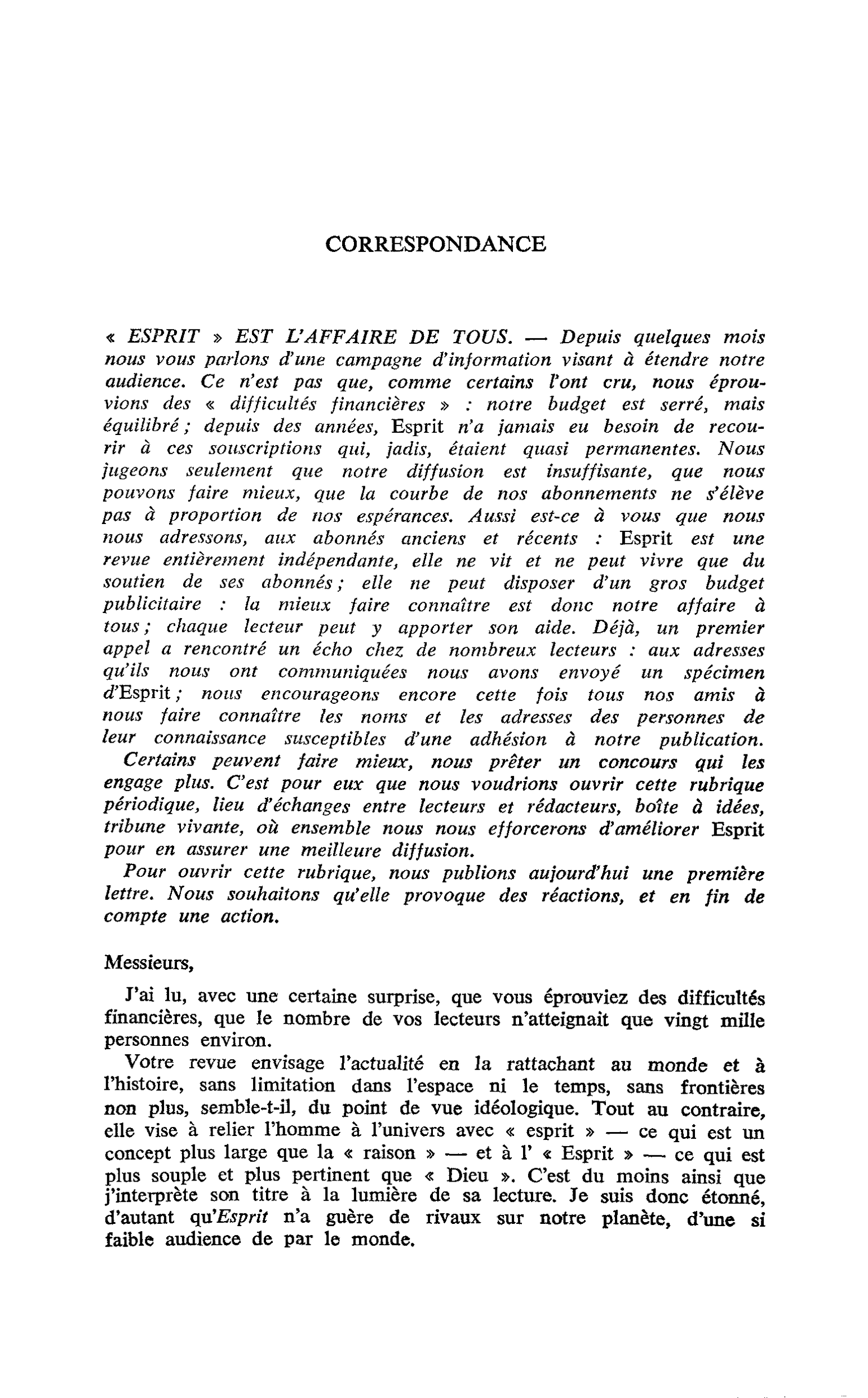 « ESPRIT » est l’affaire de tous